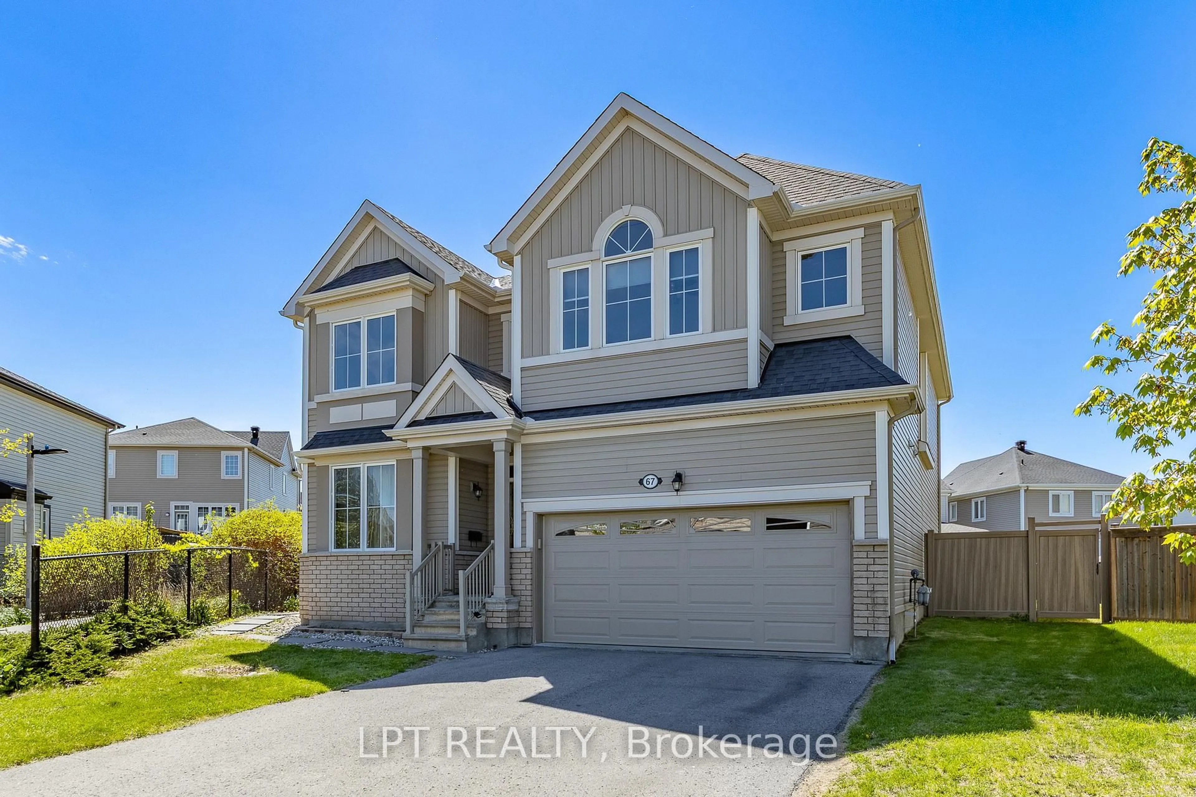 Home with vinyl exterior material, street for 67 BRISTLING Cres, Ottawa Ontario K2G 6C2