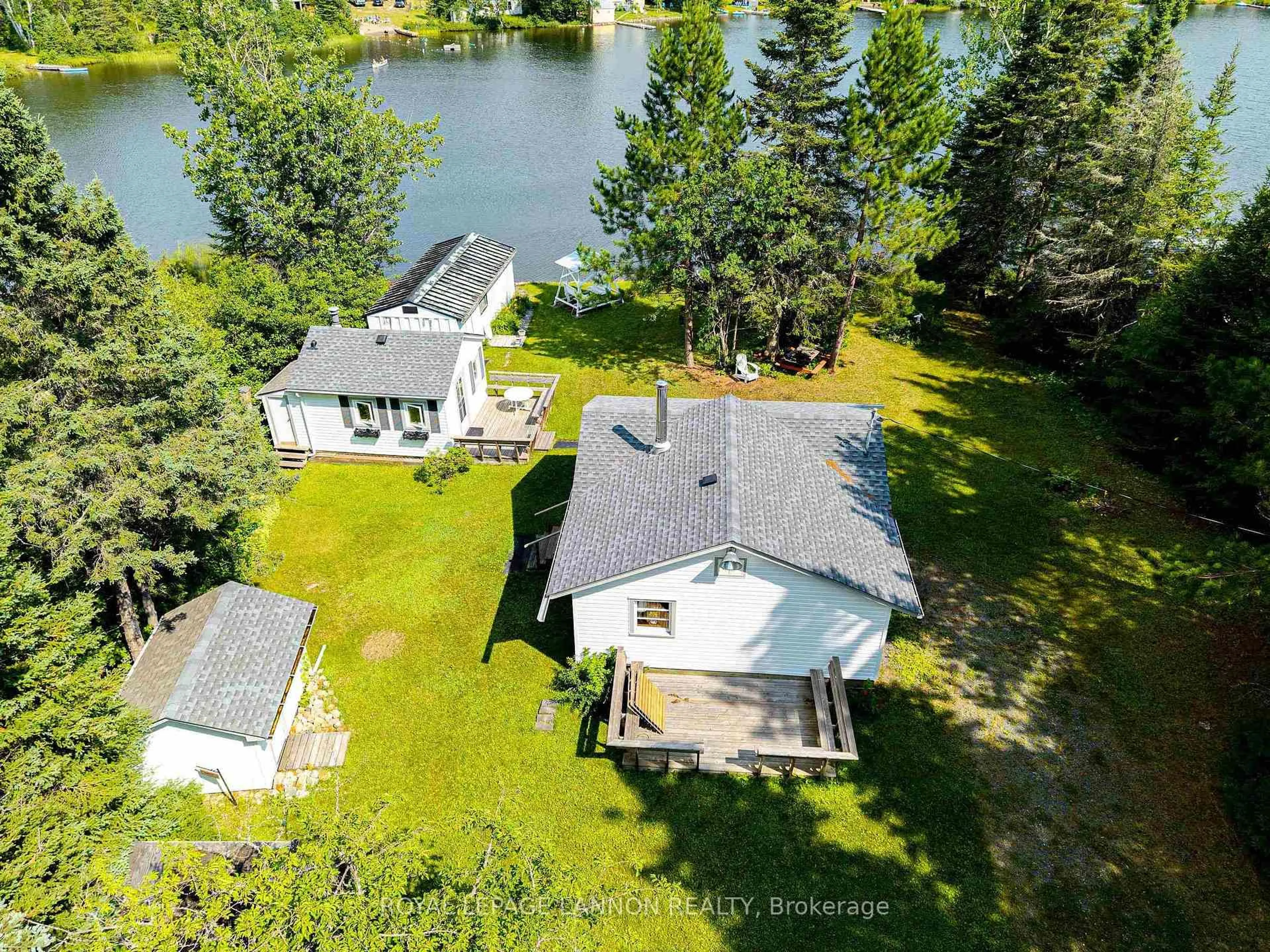 A pic from outside/outdoor area/front of a property/back of a property/a pic from drone, water/lake/river/ocean view for 22 Warnica Rd, Thunder Bay Remote Area Ontario P7G 0Y5