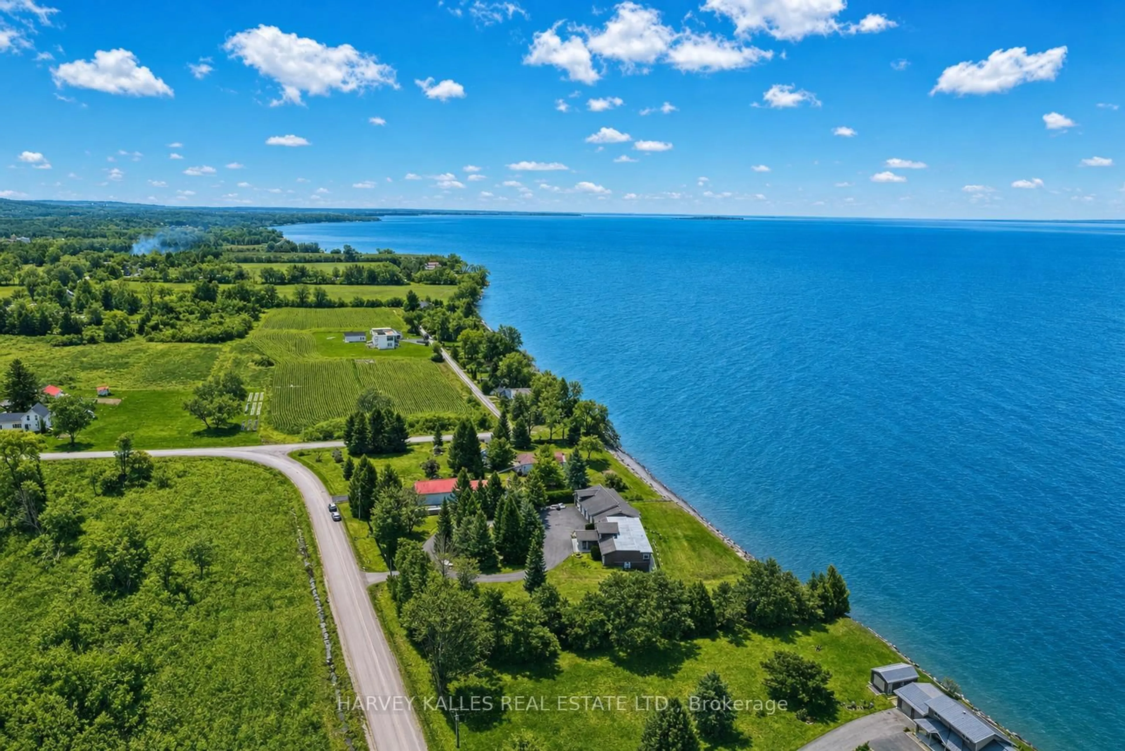 A pic from outside/outdoor area/front of a property/back of a property/a pic from drone, water/lake/river/ocean view for 431 Victoria Beach Rd, Cramahe Ontario K0K 1S0