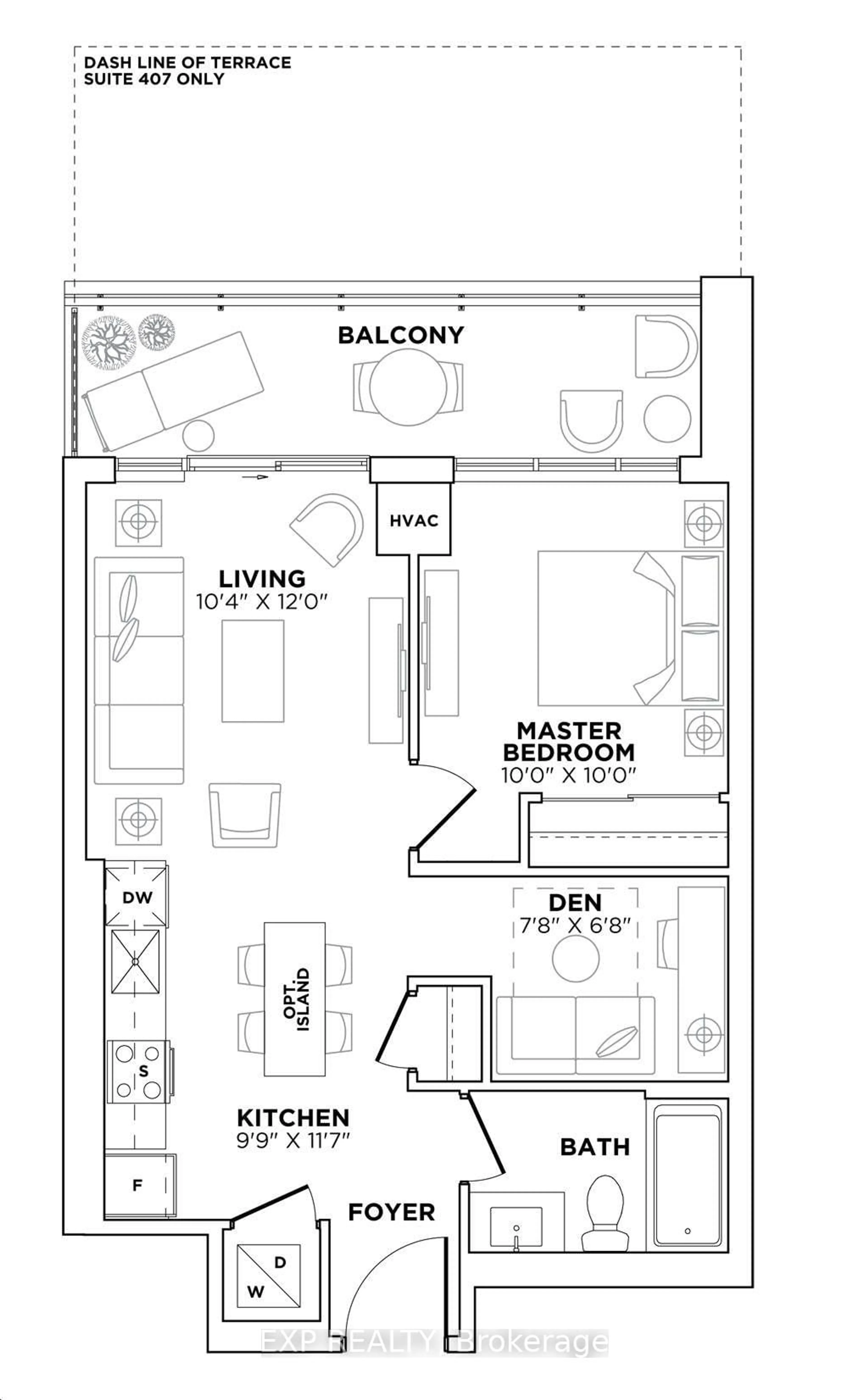 Floor plan for 212 King William St #1207, Hamilton Ontario L8R 0A7