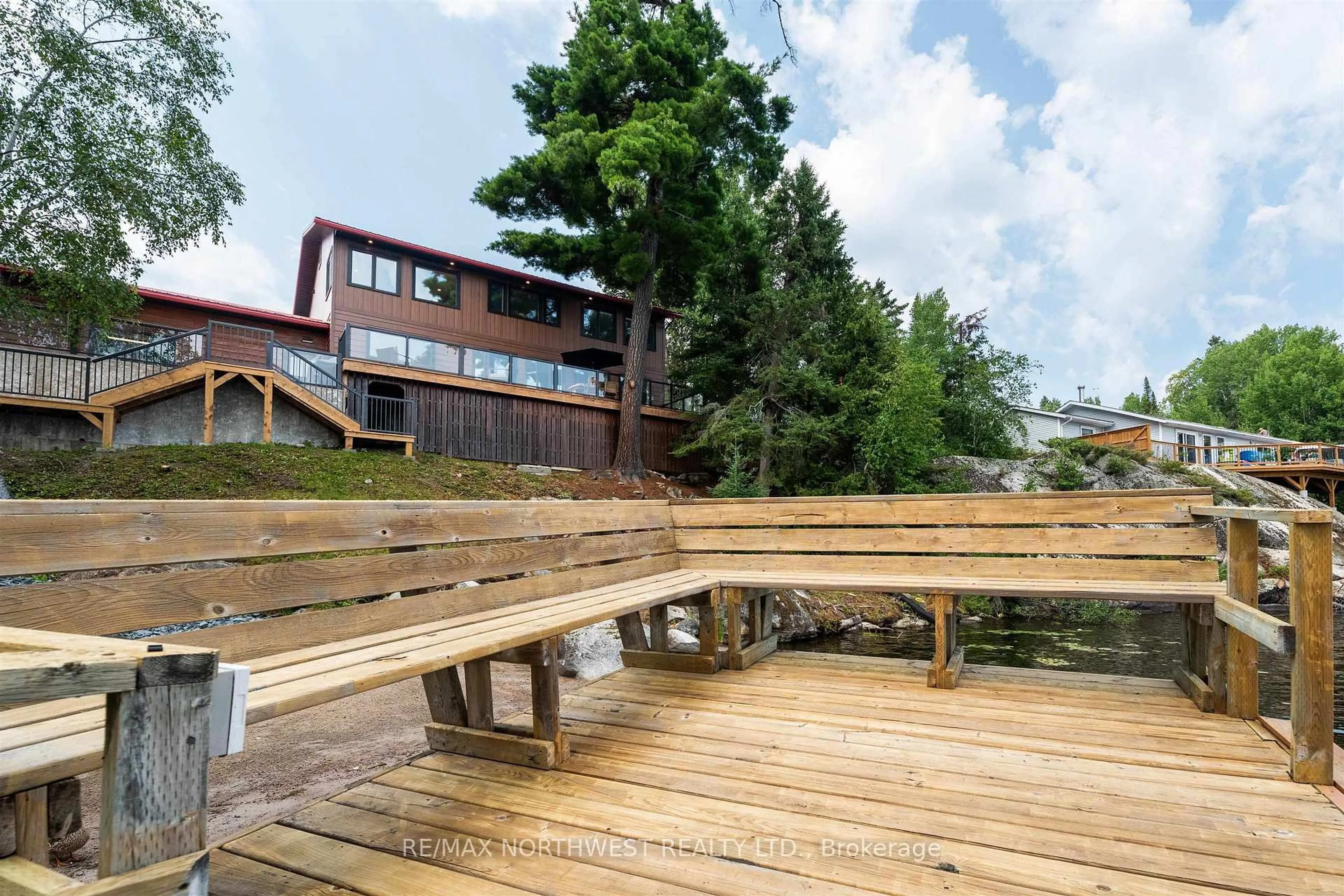 Patio, water/lake/river/ocean view for 38 Kimberly Road, Kenora Remote Area Ontario P0X 1H0
