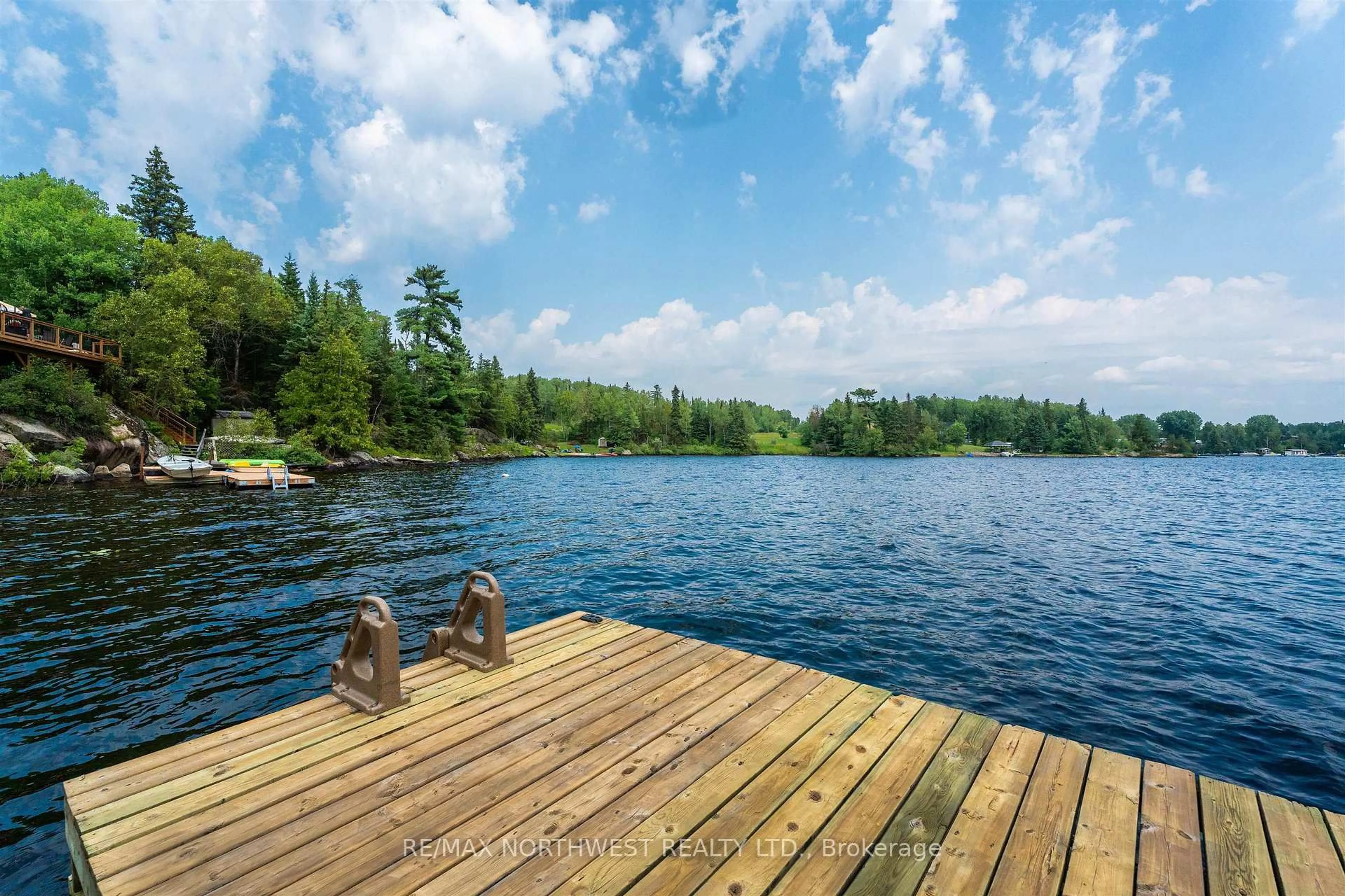 Patio, water/lake/river/ocean view for 38 Kimberly Road, Kenora Remote Area Ontario P0X 1H0