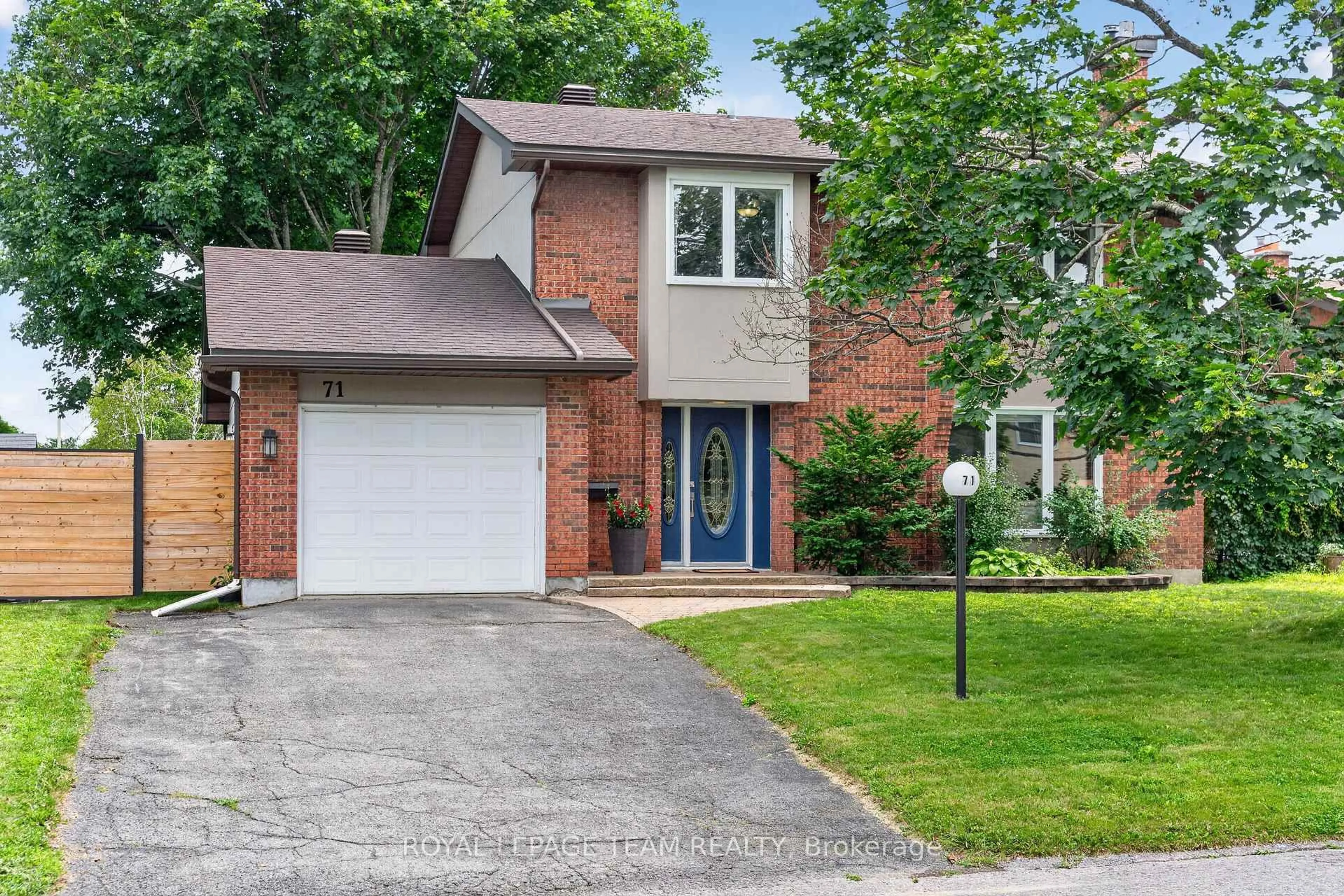 Home with brick exterior material, street for 71 Chimo Dr, Kanata Ontario K2L 2B3