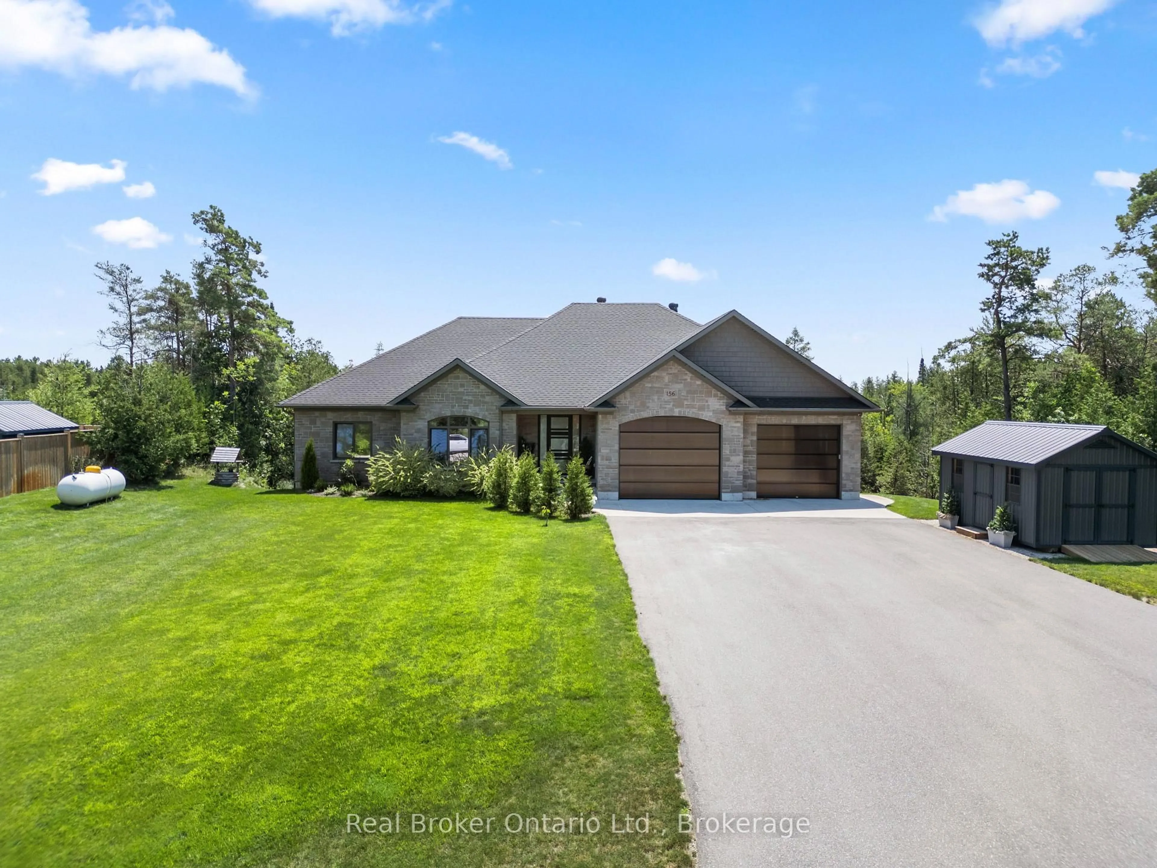 A pic from outside/outdoor area/front of a property/back of a property/a pic from drone, street for 156 Pine View Dr, West Grey Ontario N0G 1S0