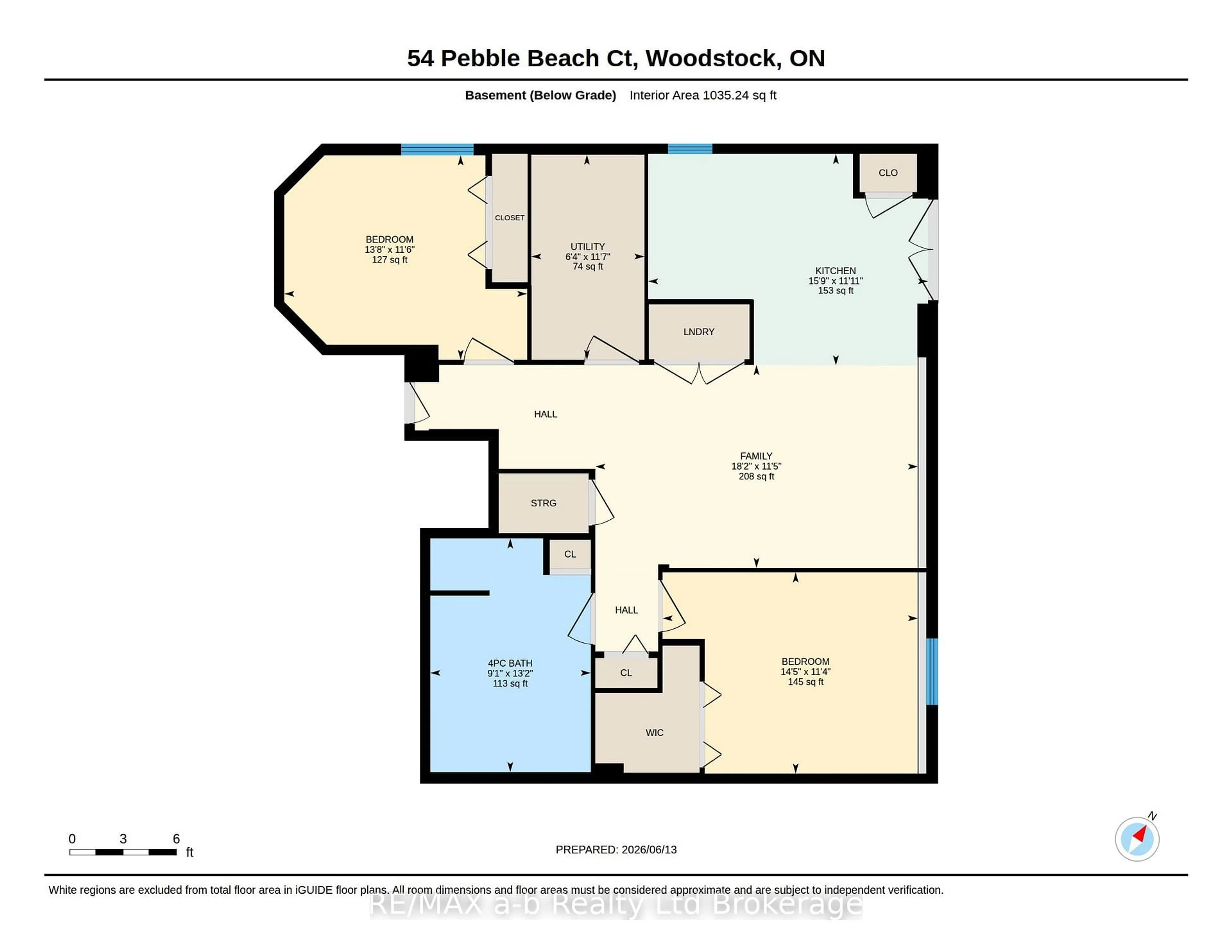 Floor plan for 54 PEBBLE BEACH Crt, Woodstock Ontario N4S 8X2