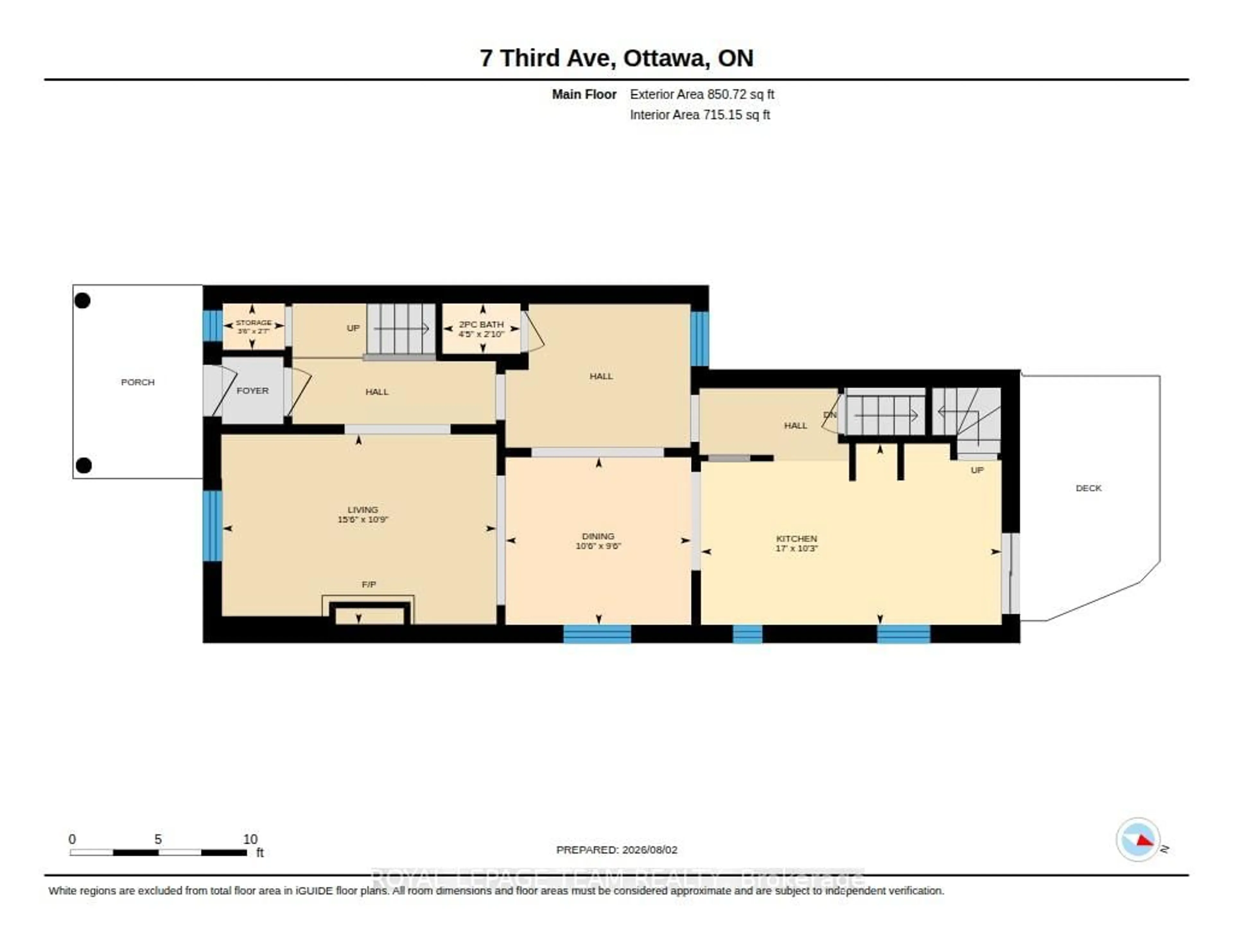Floor plan for 7 Third Ave, Ottawa Ontario K1S 2J5