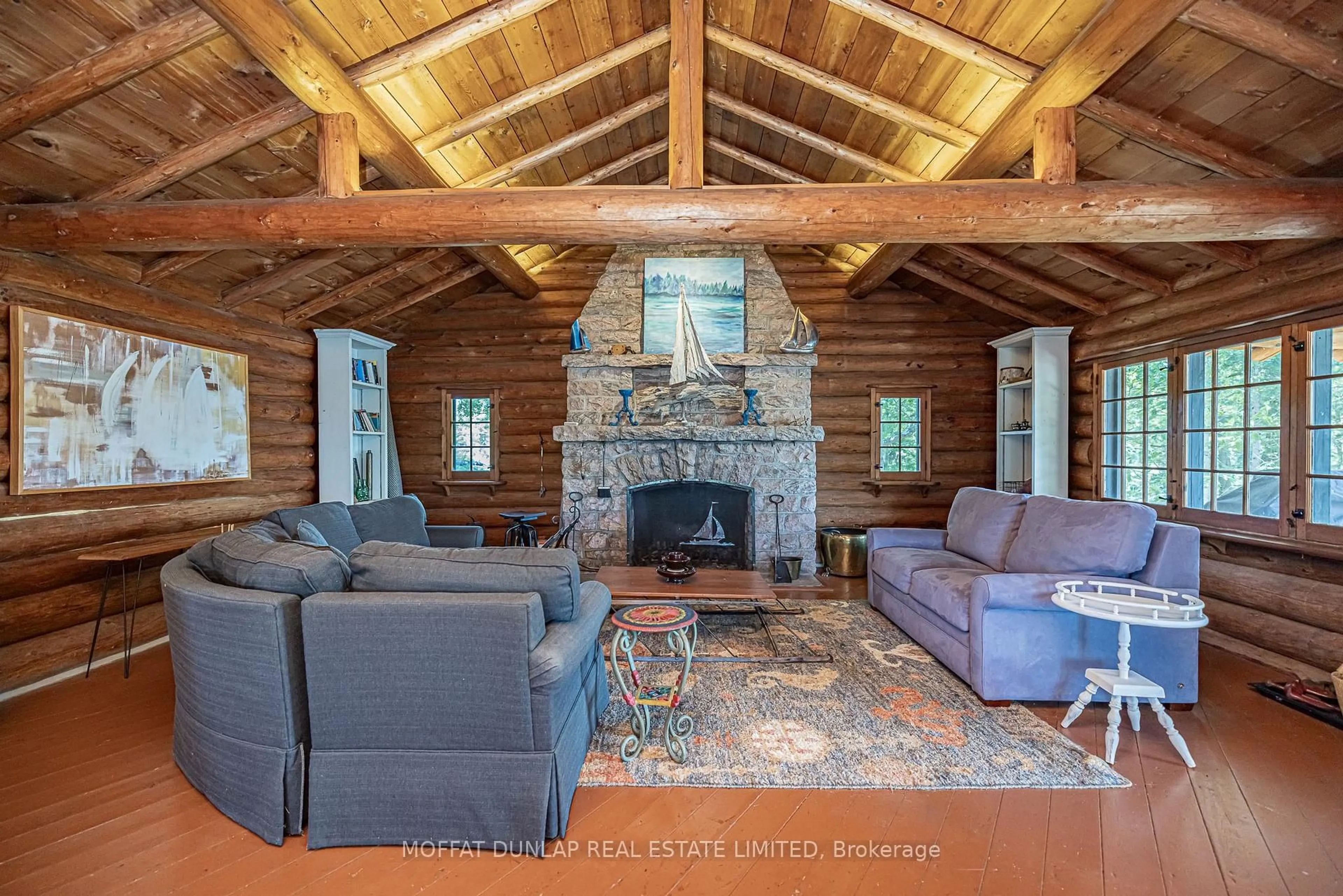 Living room with furniture, wood/laminate floor for B691 Island Island, The Archipelago Ontario P2A 0A1