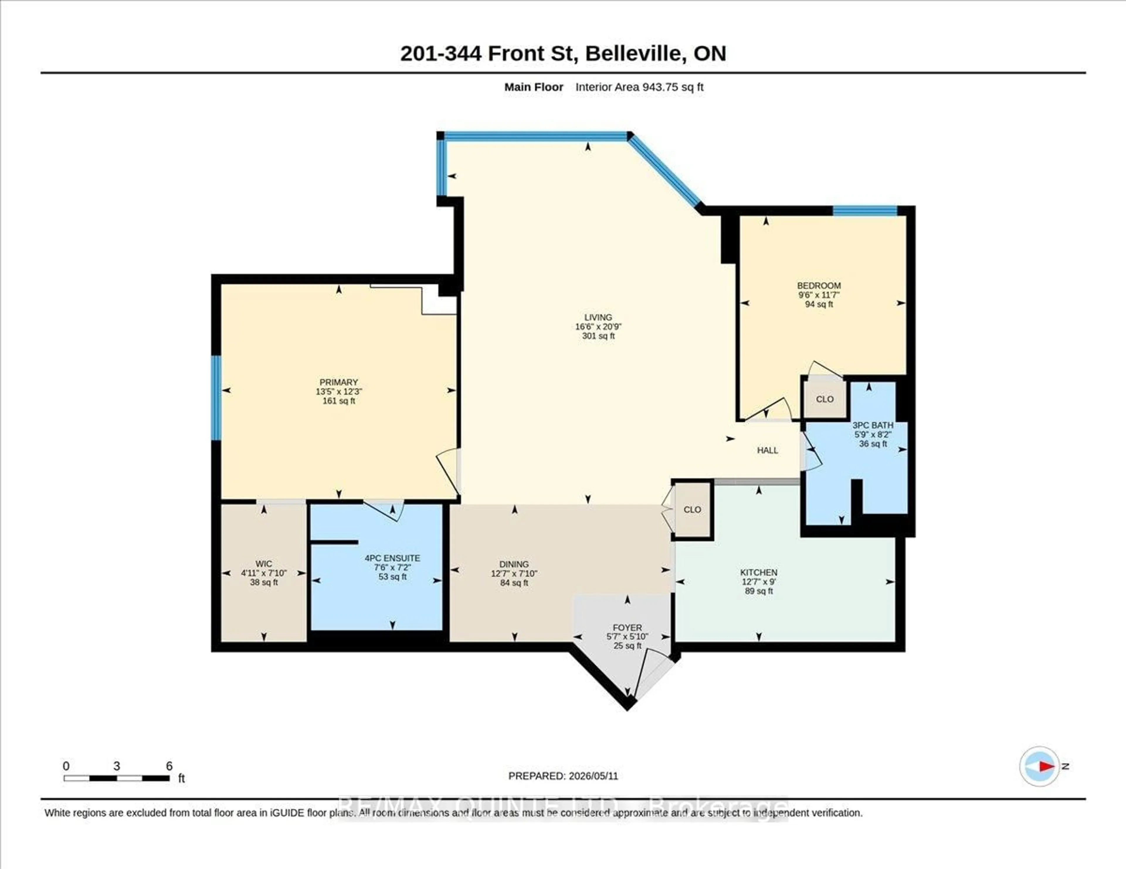 Floor plan for 344 Front St #201, Belleville Ontario K8N 5M4