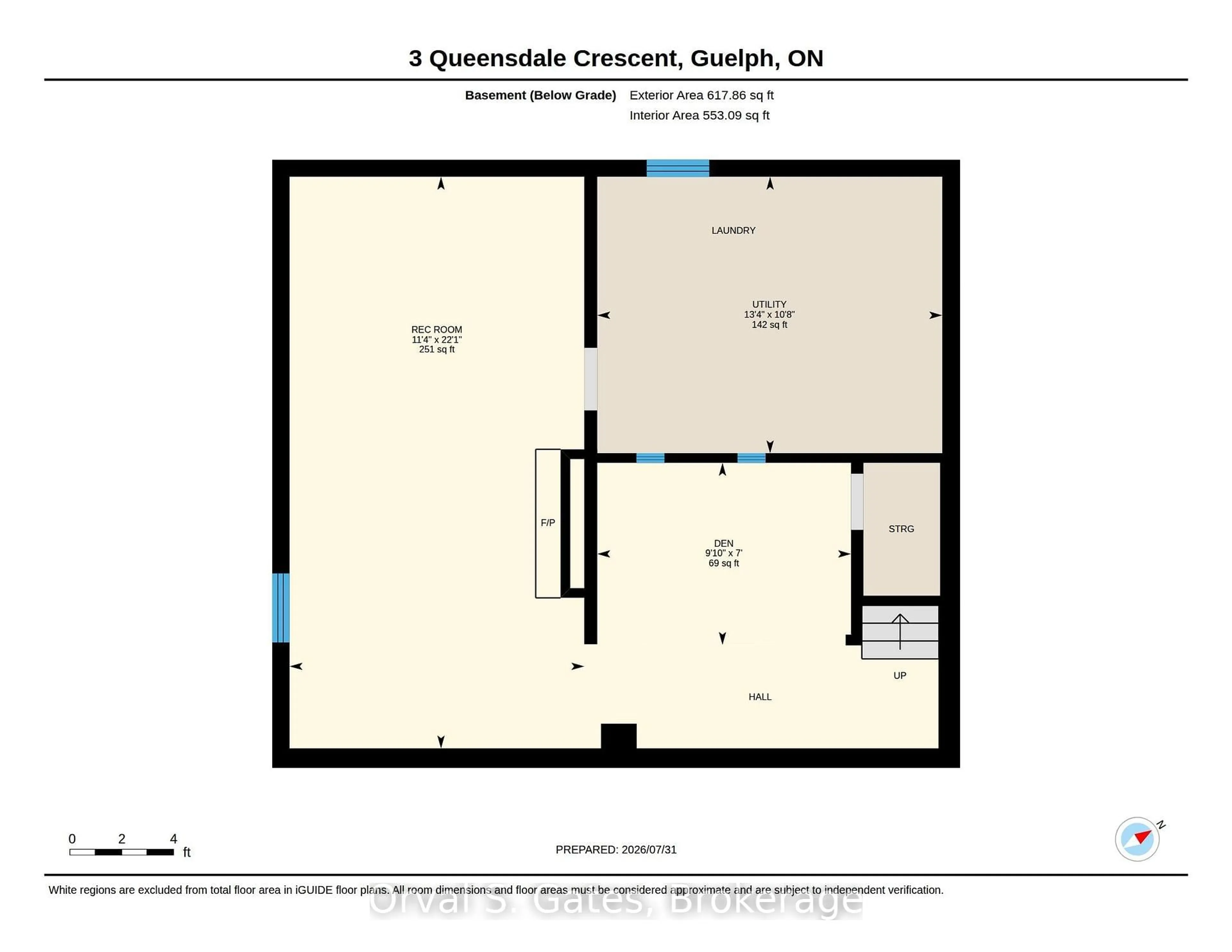 Floor plan for 3 Queensdale Cres, Guelph Ontario N1H 6W4