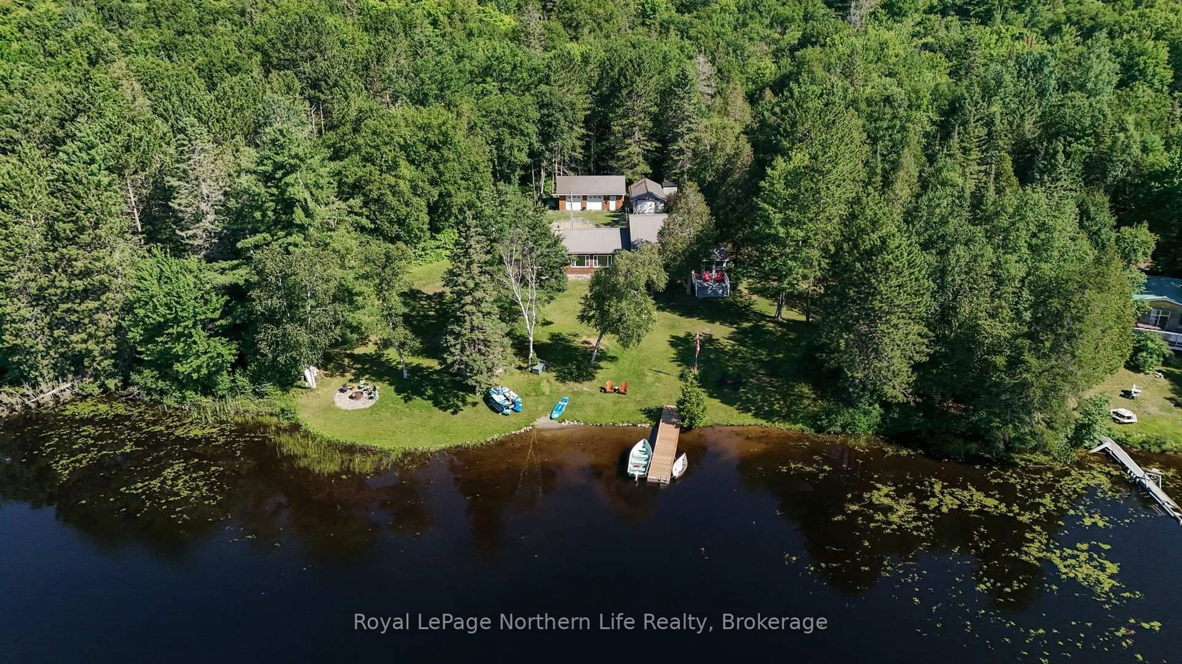 A pic from outside/outdoor area/front of a property/back of a property/a pic from drone, water/lake/river/ocean view for 2912 Highway 11, Unorganized Townships Ontario P0H 1T0