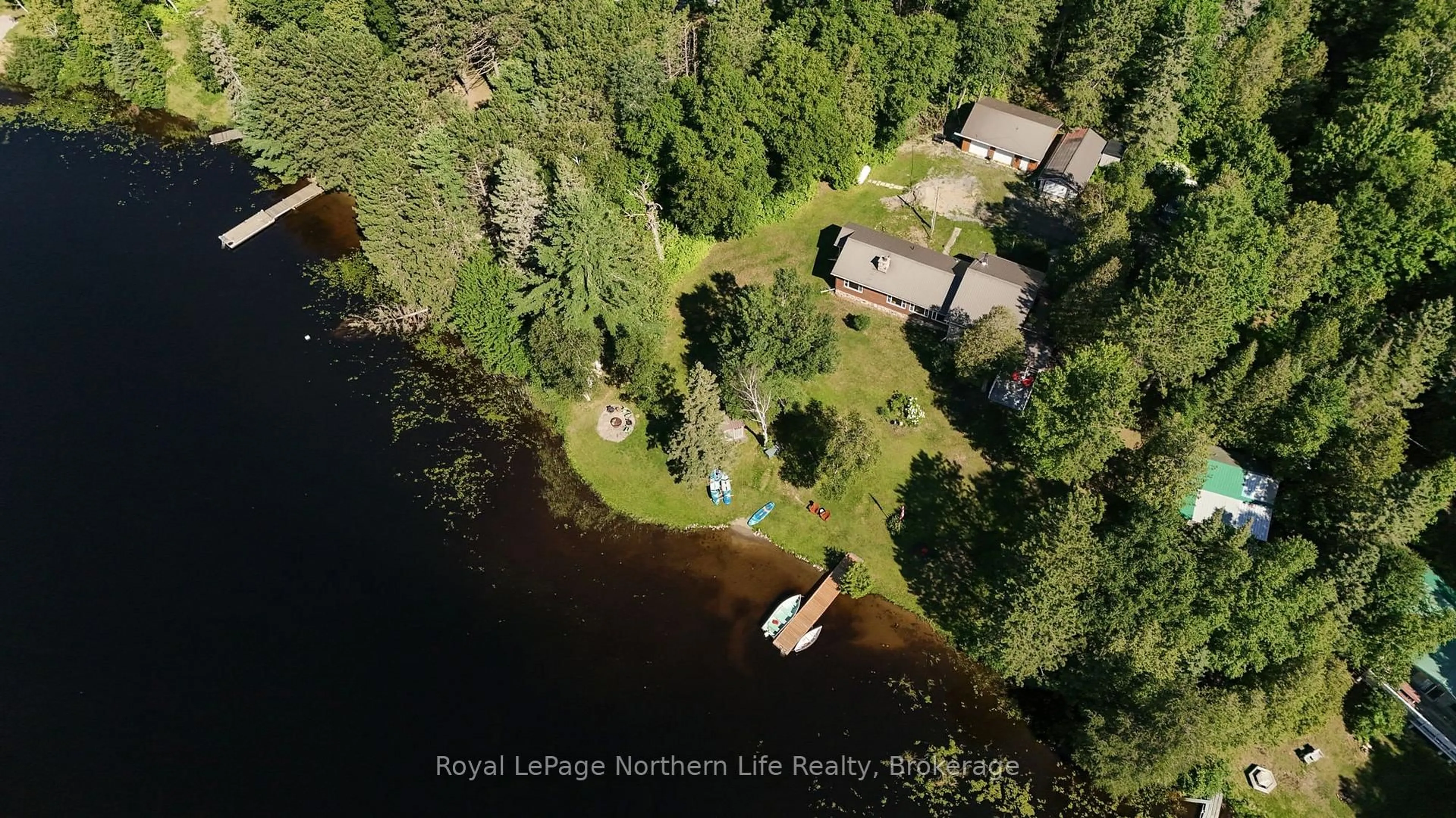 A pic from outside/outdoor area/front of a property/back of a property/a pic from drone, water/lake/river/ocean view for 2912 Highway 11, Unorganized Townships Ontario P0H 1T0