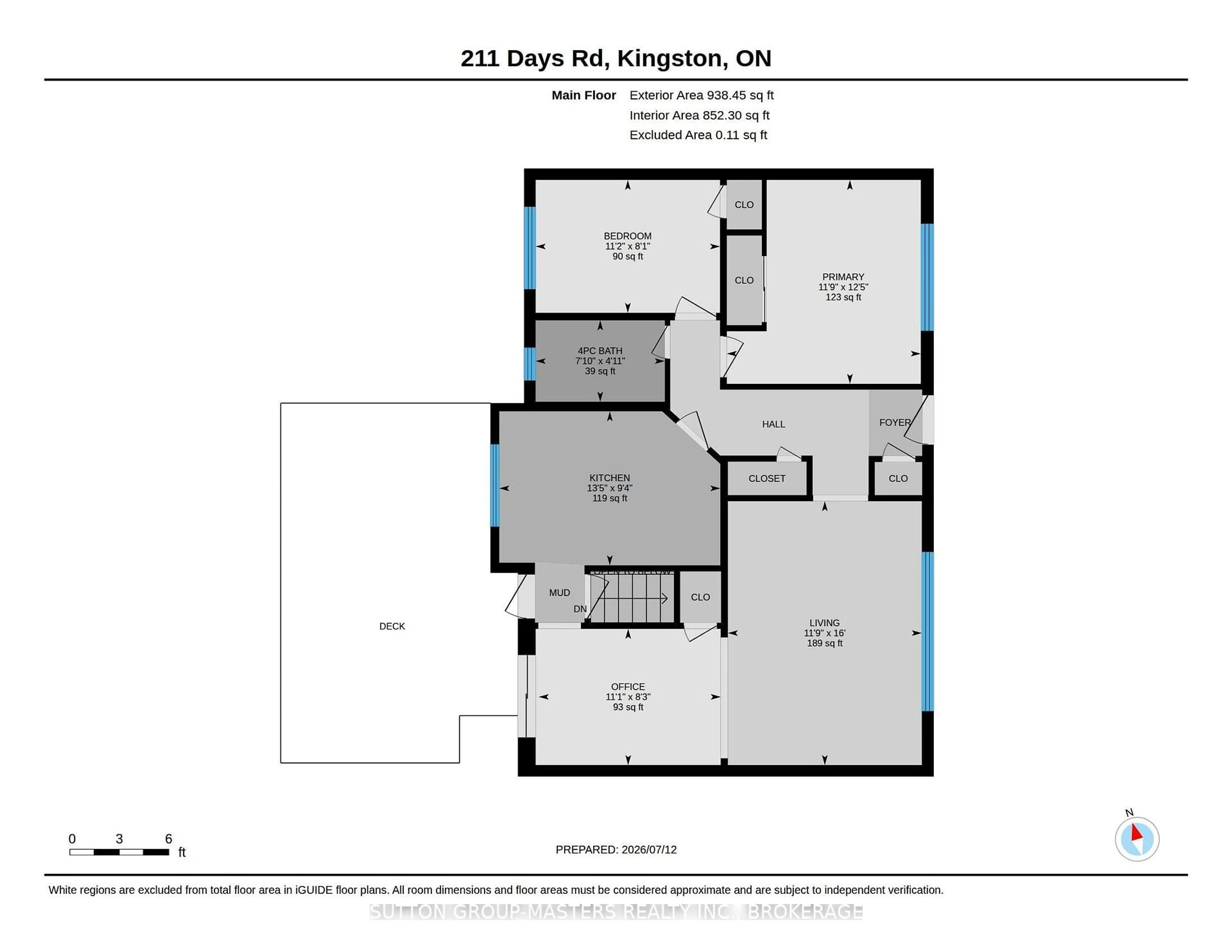 Floor plan for 211 Days Rd, Kingston Ontario K7M 3R3