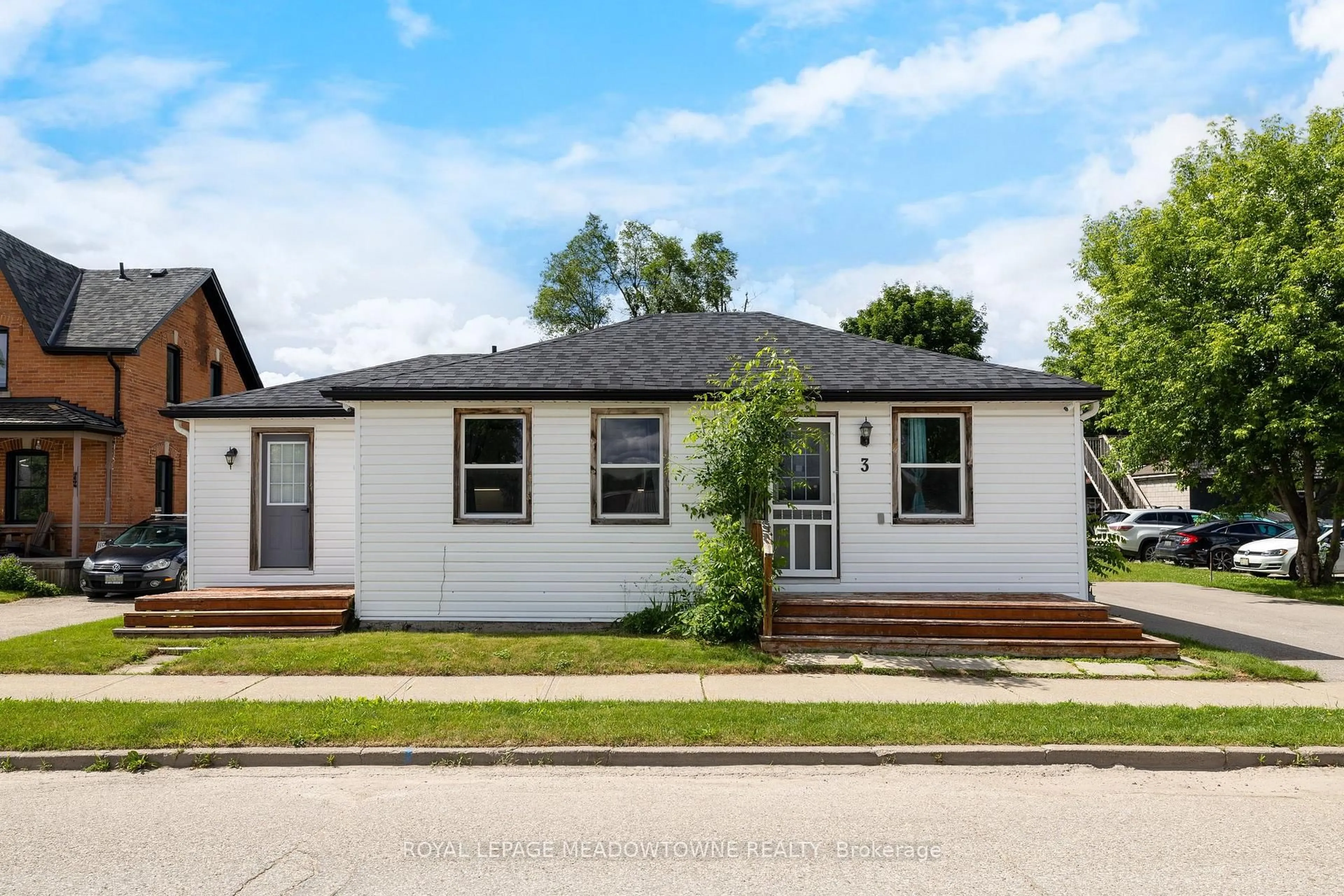 Home with vinyl exterior material, street for 3 Church Blvd, Erin Ontario N0B 1T0
