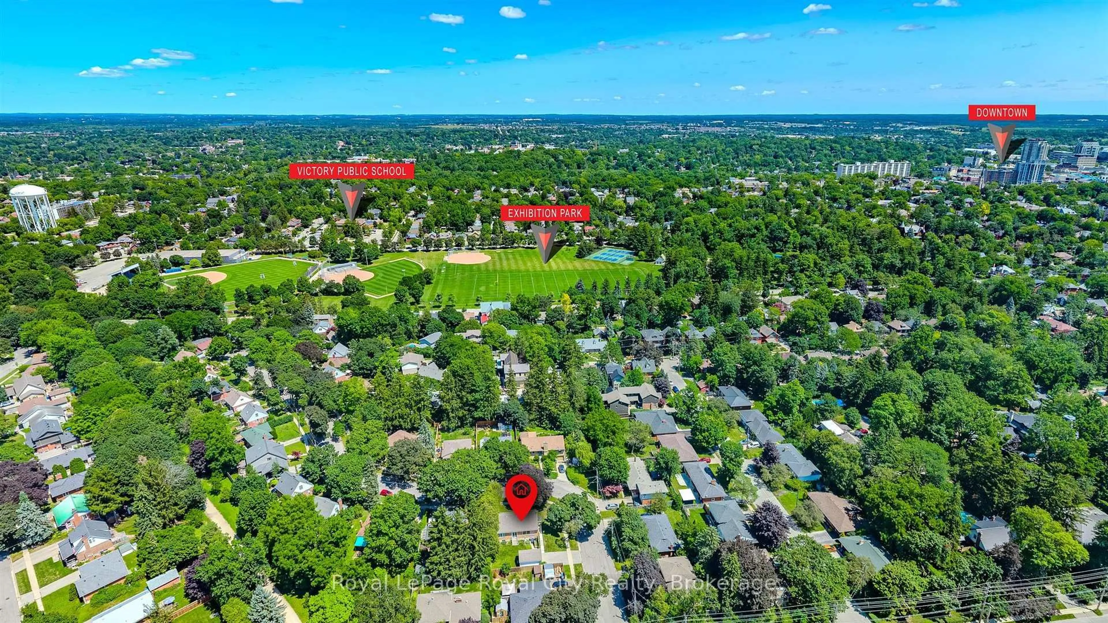 A pic from outside/outdoor area/front of a property/back of a property/a pic from drone, forest/trees view for 31 Torrance Cres, Guelph Ontario N1H 1T5