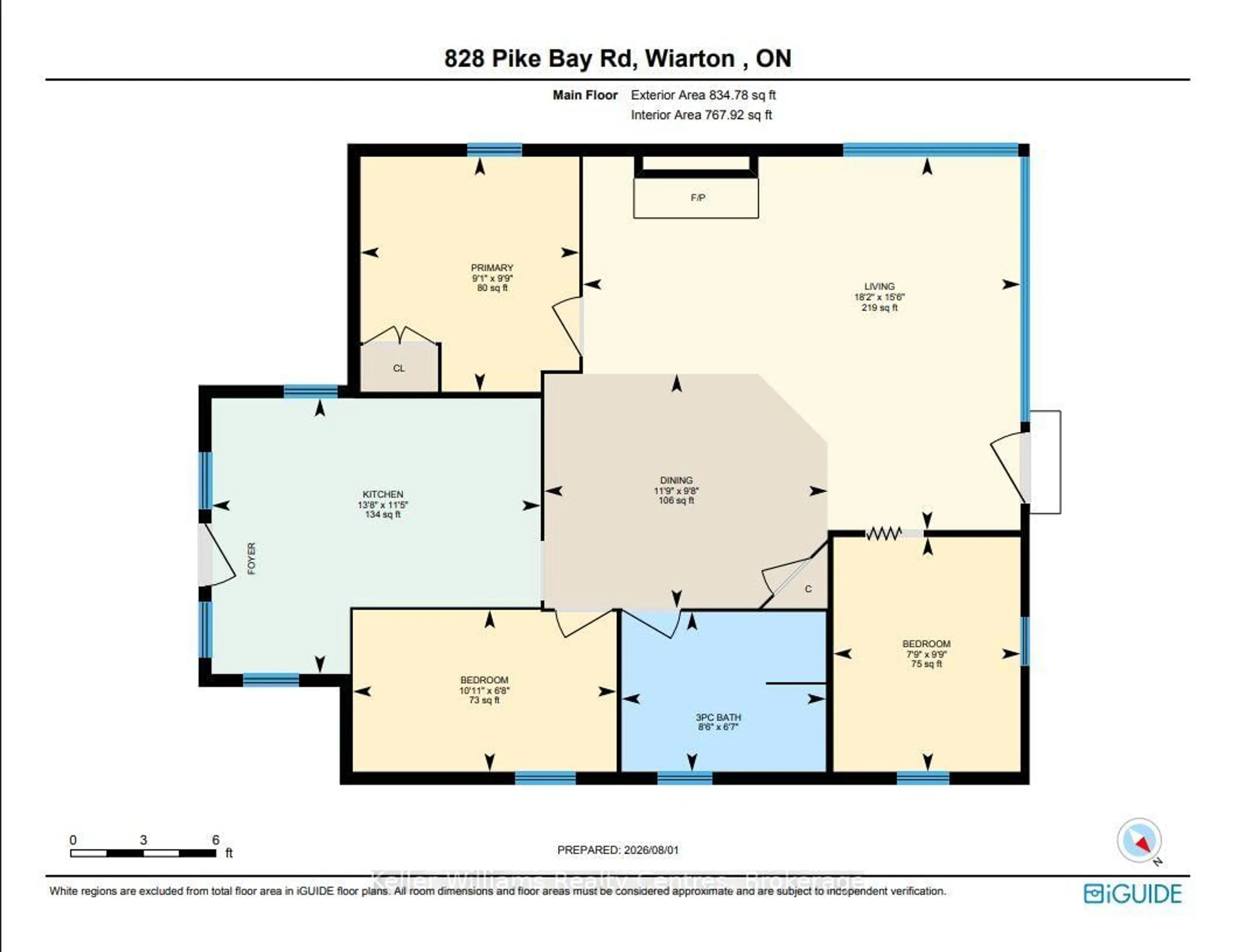 Floor plan for 828 Pike Bay Rd, Northern Bruce Peninsula Ontario N0H 2T0