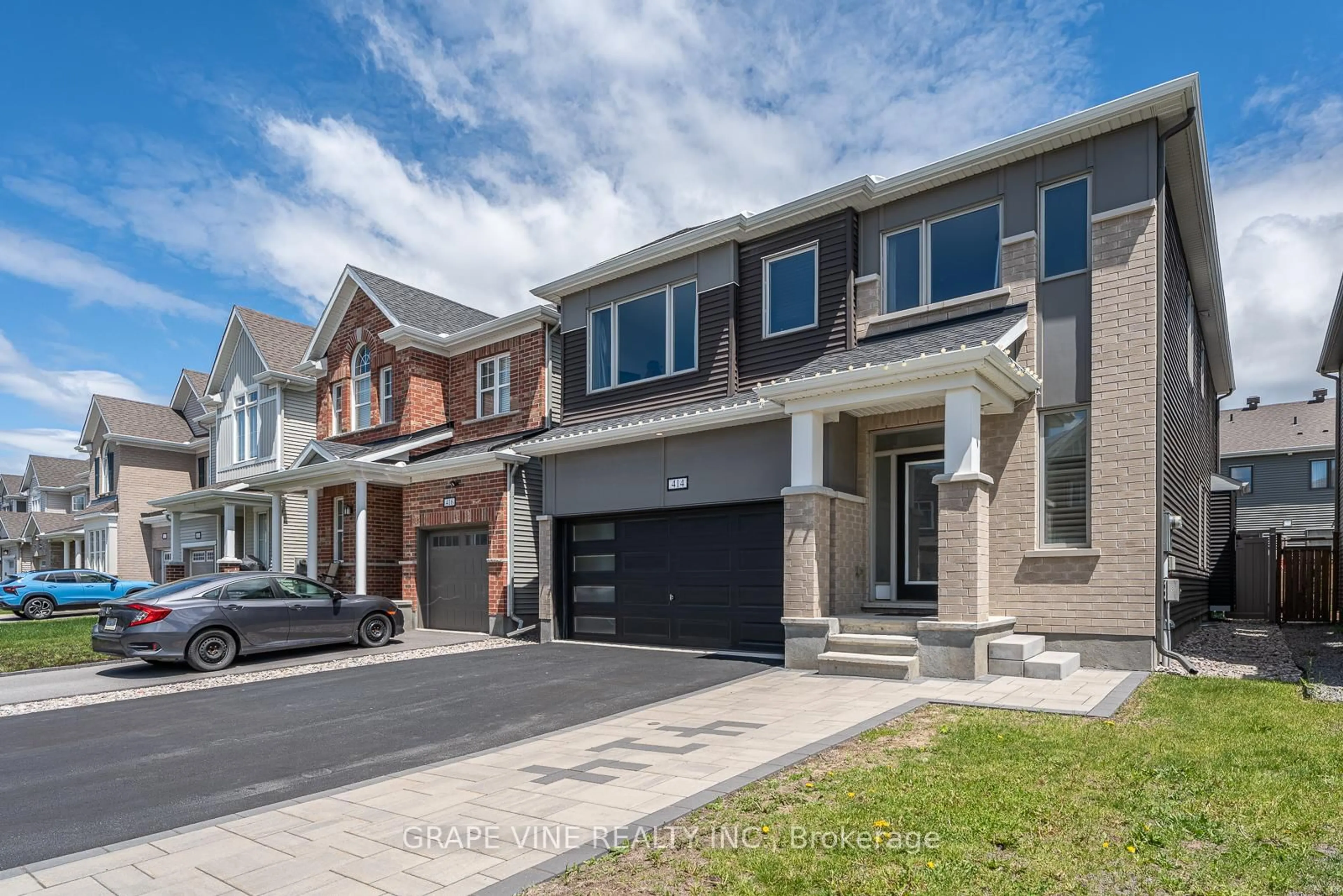 Home with brick exterior material, street for 414 Aphelion Cres, Ottawa Ontario K2J 6N6