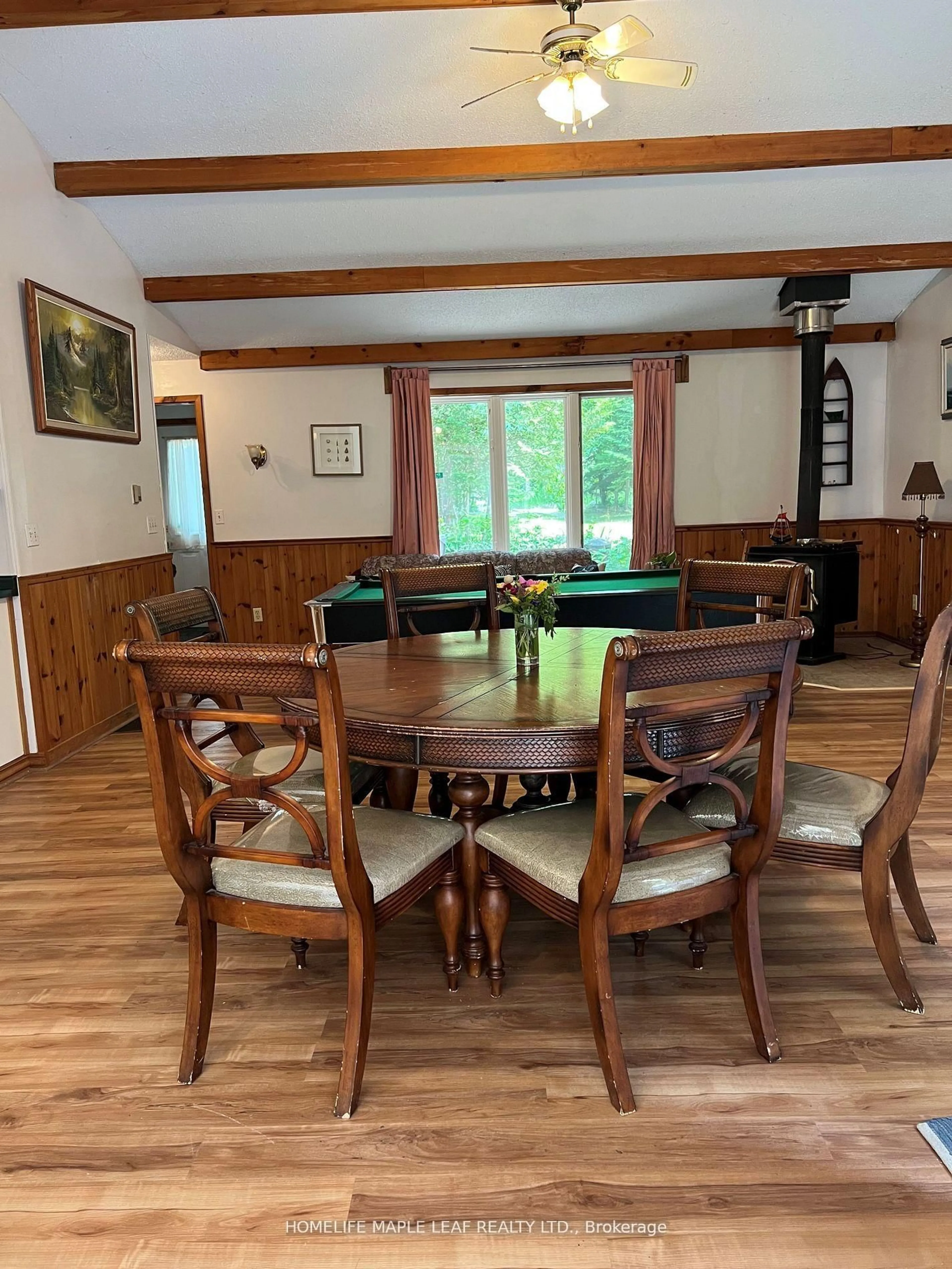 Dining room, wood/laminate floor for 16431 Hwy 35, Algonquin Highlands Ontario K0M 1J1