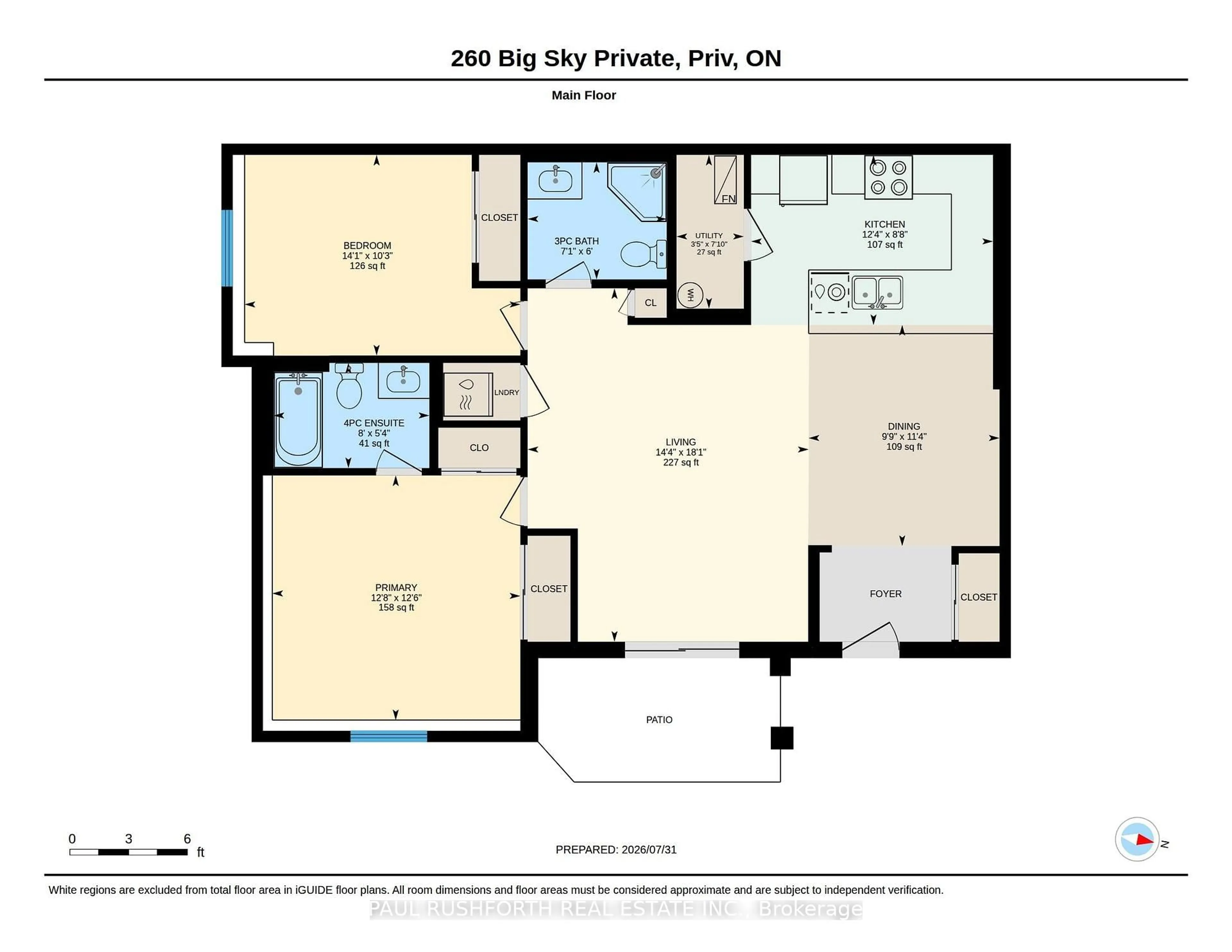 Floor plan for 260 Big Sky Private, Ottawa Ontario K1T 0M8