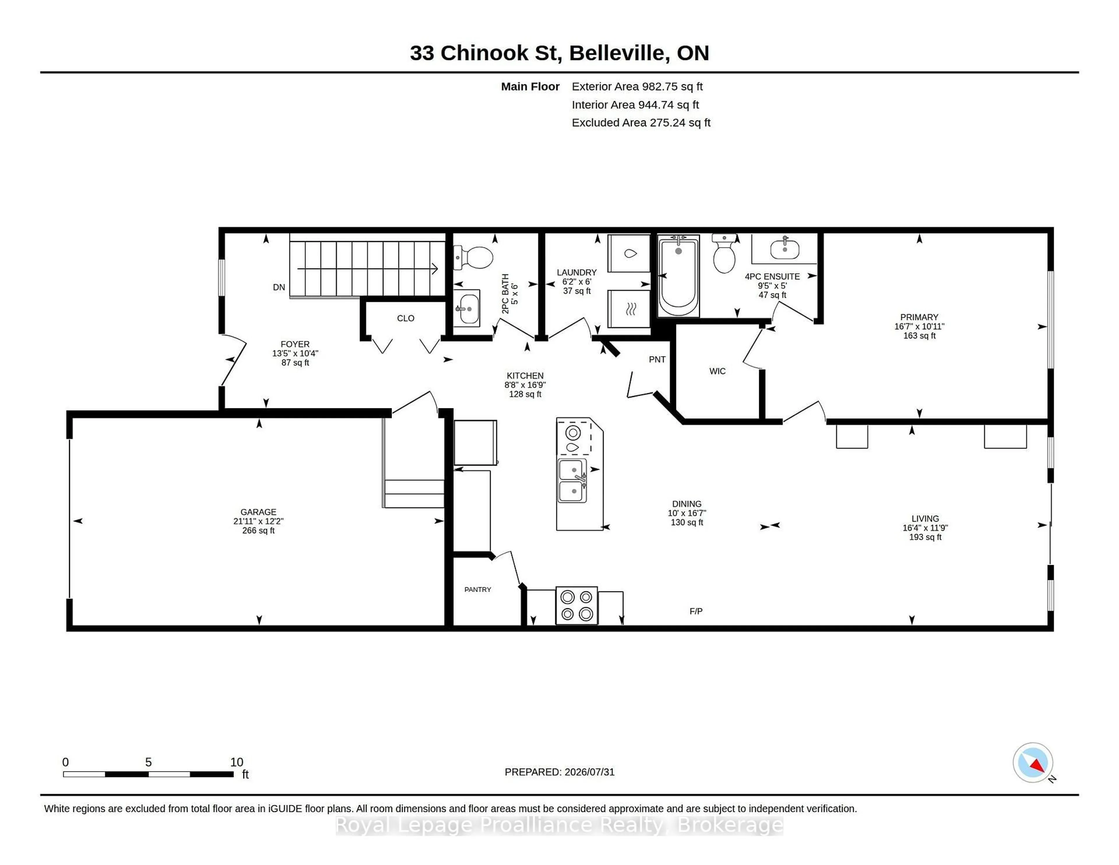 Floor plan for 33 Chinook St, Belleville Ontario K8P 0C6