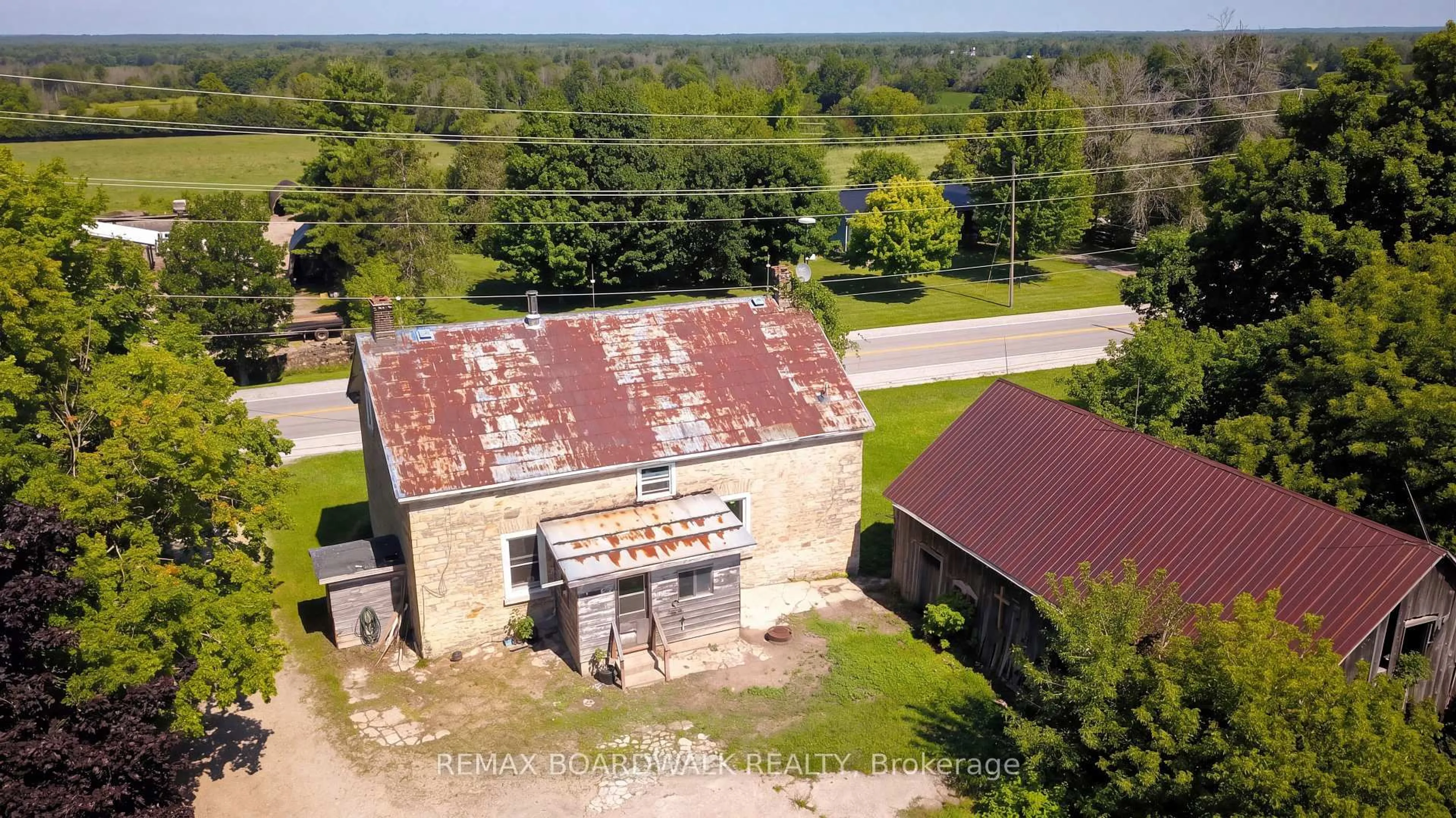 A pic from outside/outdoor area/front of a property/back of a property/a pic from drone, building for 585 Fallbrook Rd, Balderson Ontario K0G 1A0