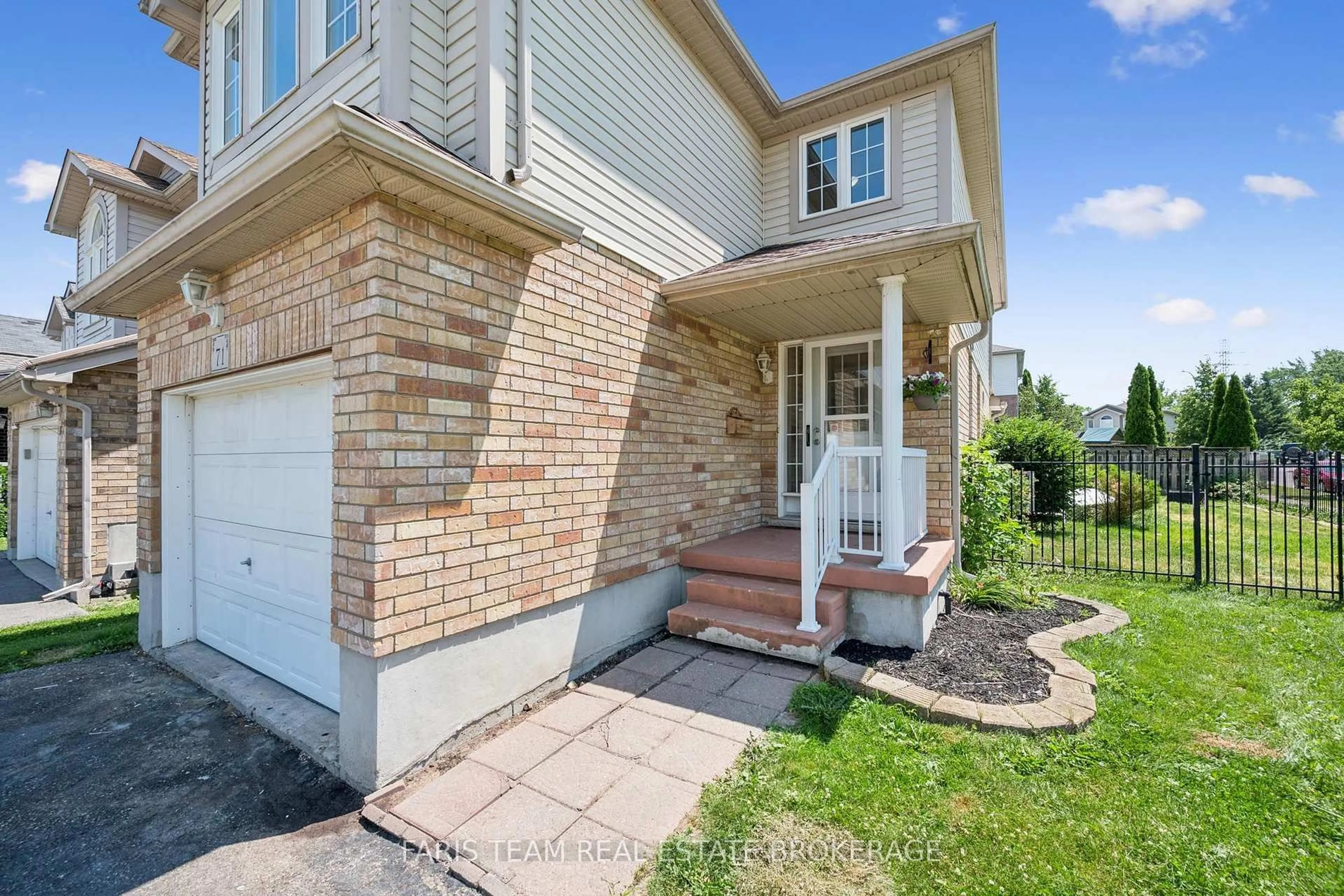 Home with brick exterior material, street for 71 Peach Blossom Cres, Kitchener Ontario N2E 3Z7