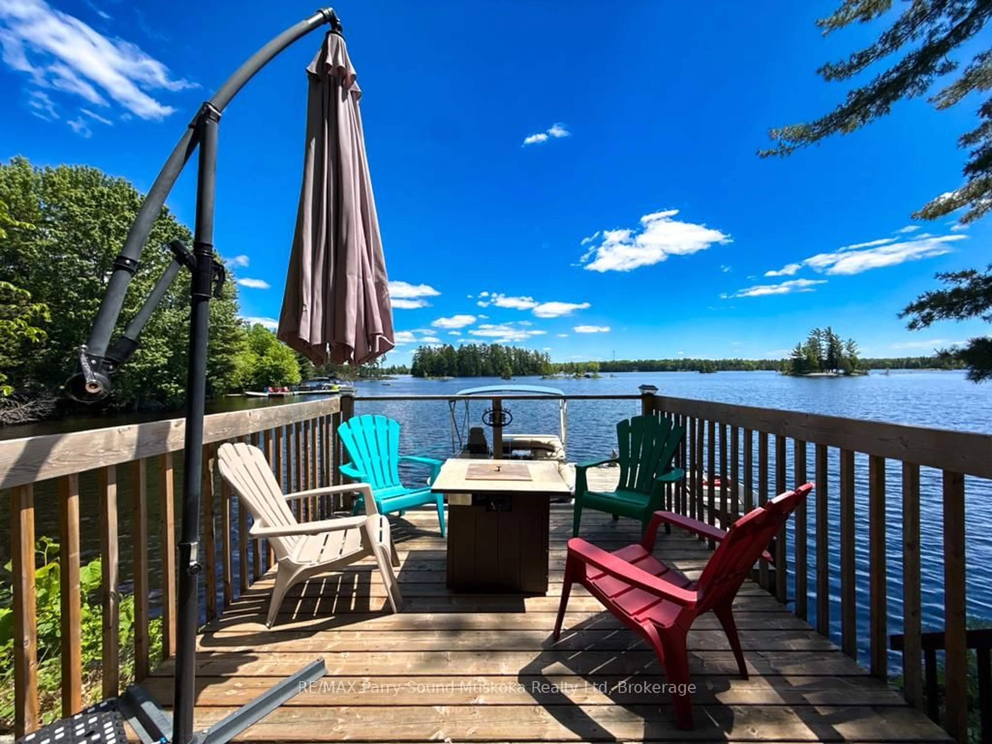 Patio, water/lake/river/ocean view for 17 Lizzie's Lane, McKellar Ontario P2A 0B4