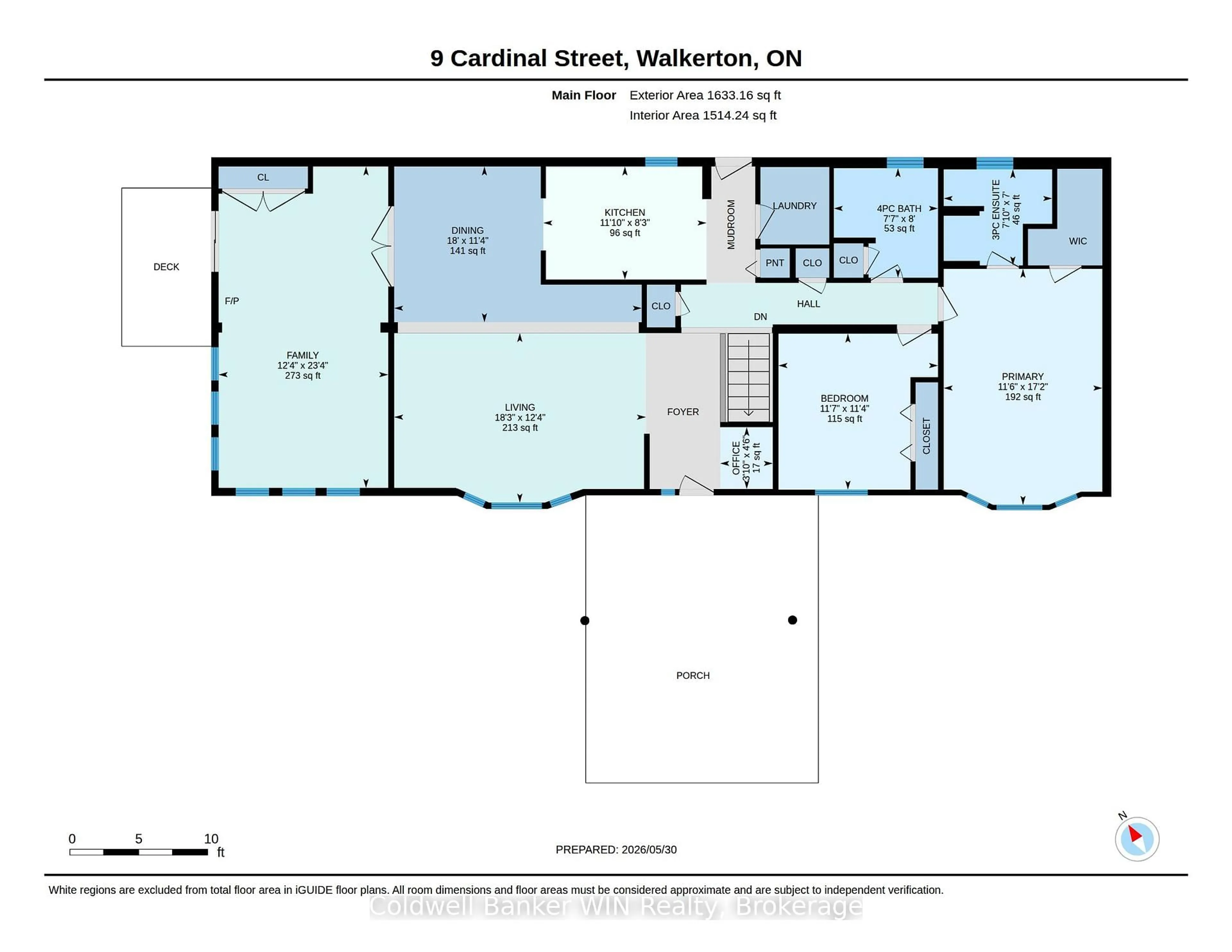 Floor plan for 9 Cardinal St, Brockton Ontario N0G 2V0
