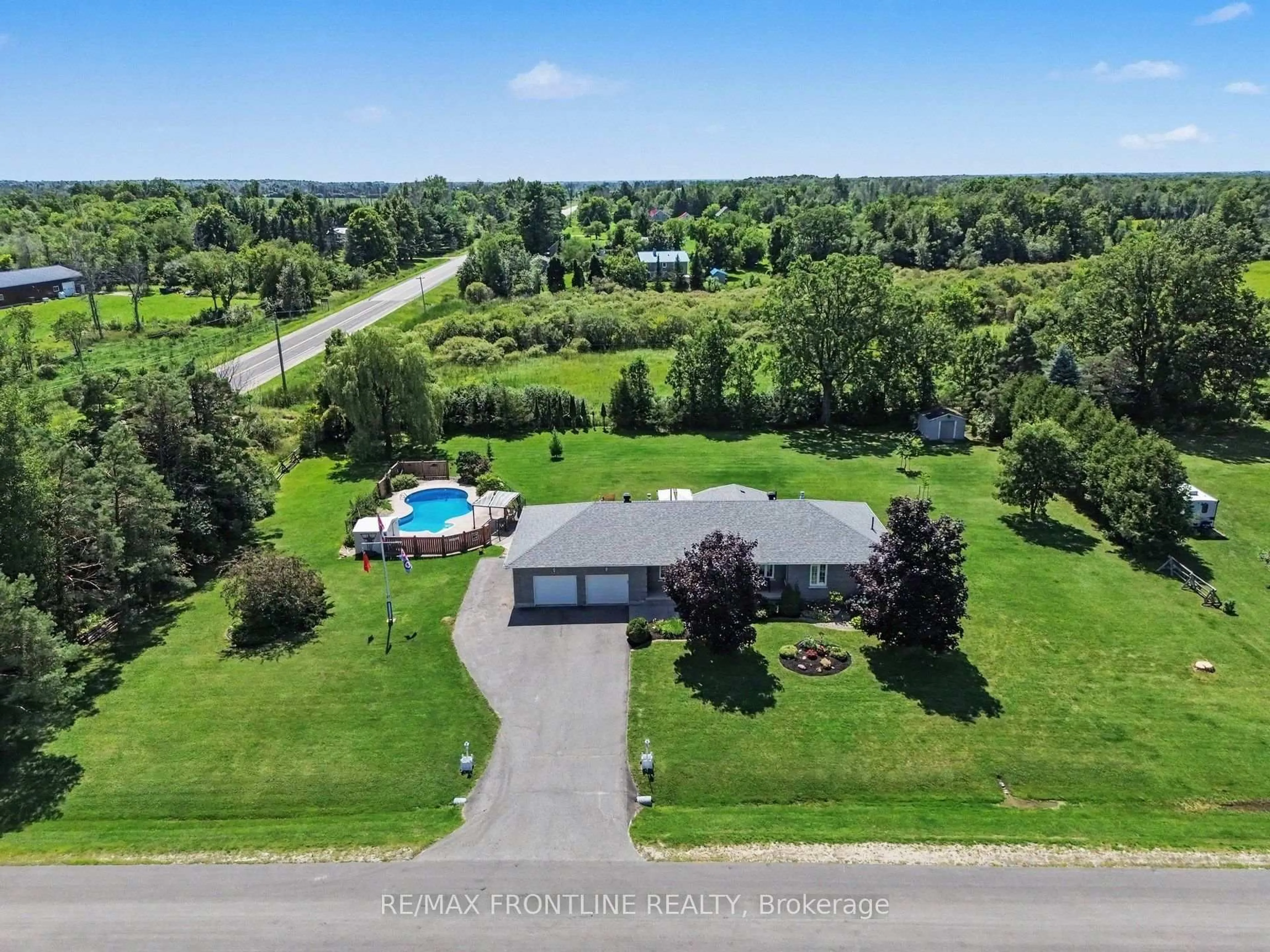 A pic from outside/outdoor area/front of a property/back of a property/a pic from drone, water/lake/river/ocean view for 256 Orchard Cres, Perth Ontario K7H 0C6
