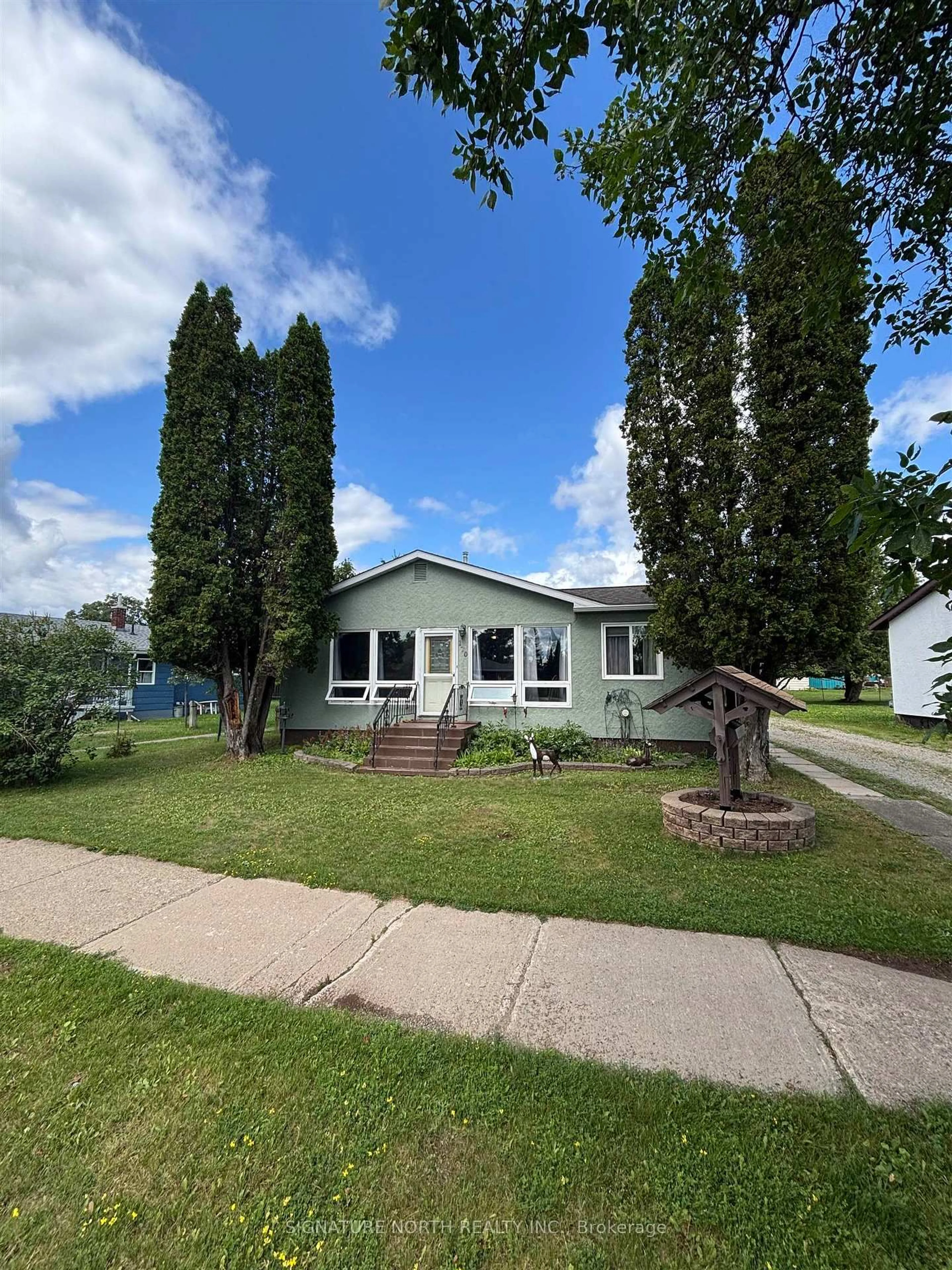 Home with vinyl exterior material, street for 170 Pine Crescent, Atikokan Ontario P0T 1C0