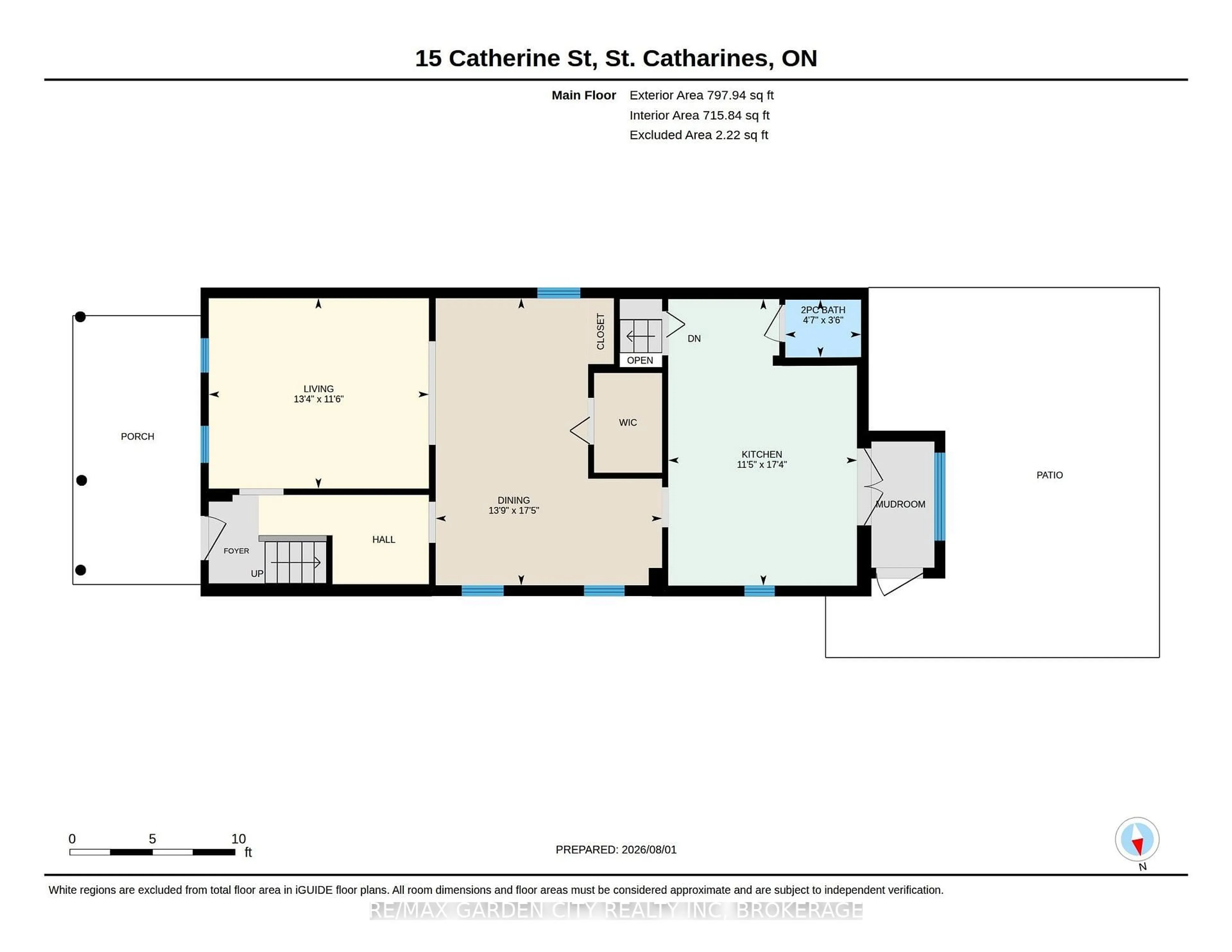 Floor plan for 15 Catherine St, St. Catharines Ontario L2R 5E4