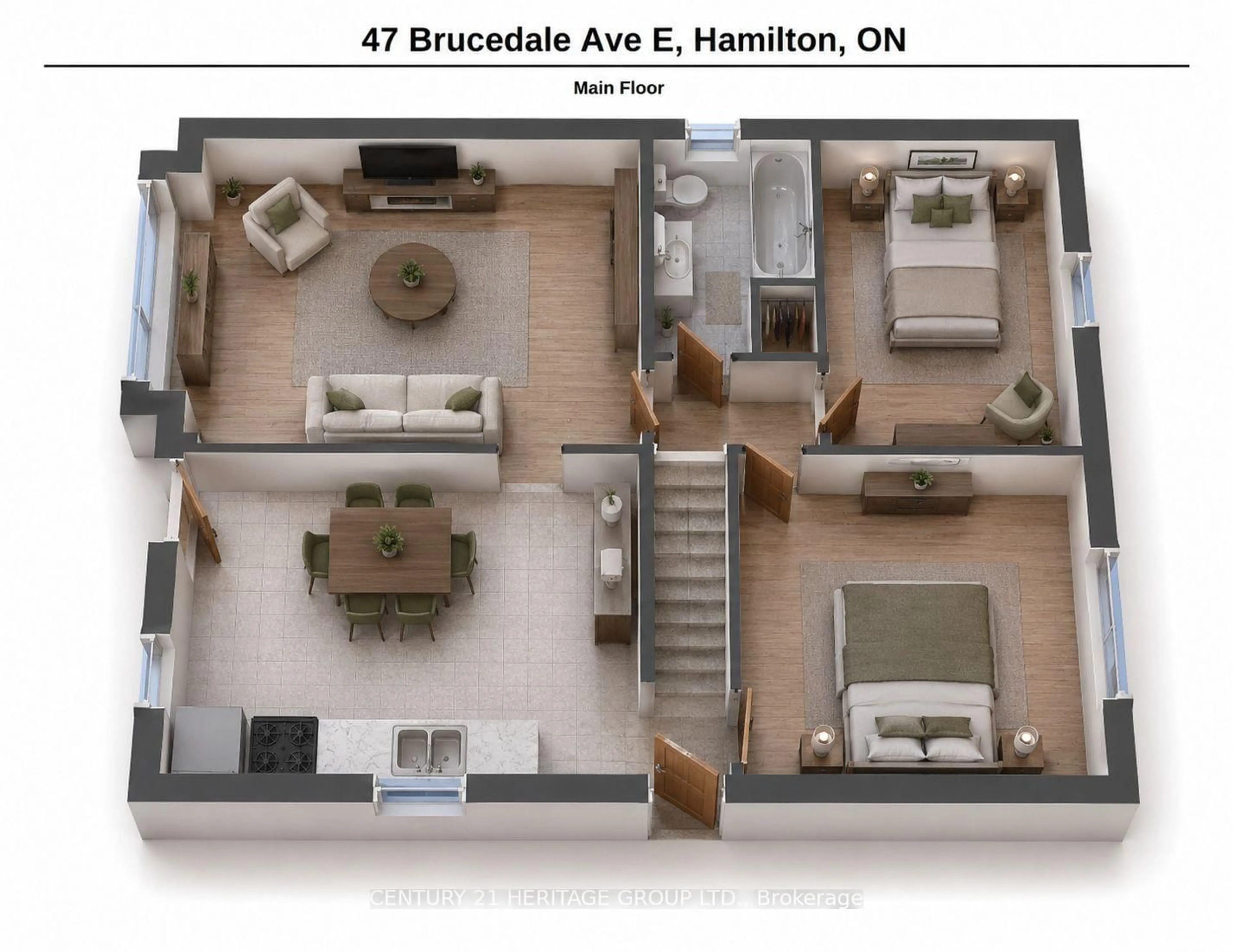 Floor plan for 47 Brucedale Ave, Hamilton Ontario L9A 1N1