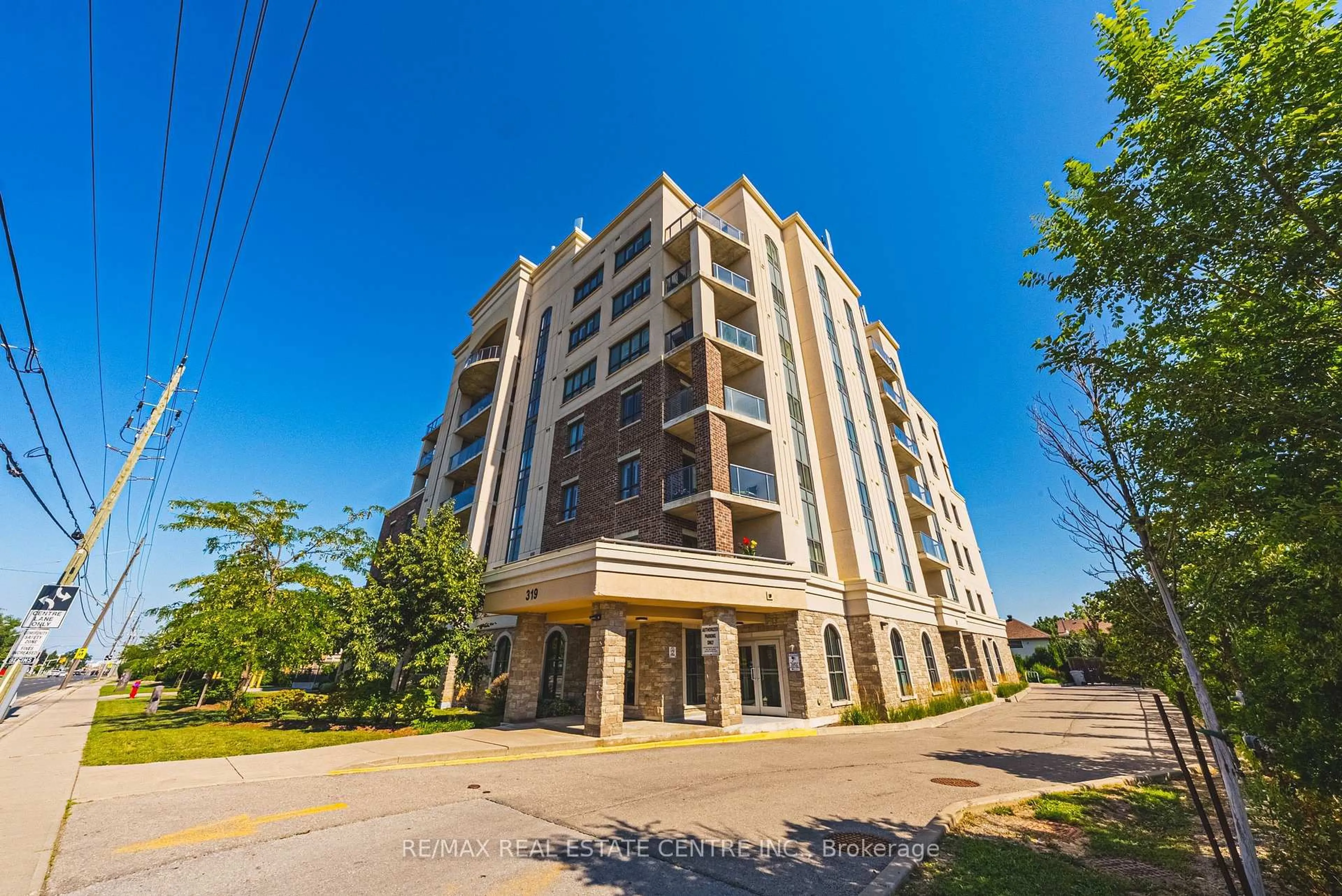 A pic from outside/outdoor area/front of a property/back of a property/a pic from drone, building for 319 Highway 8 Rd ##308, Hamilton Ontario L8G 0B1