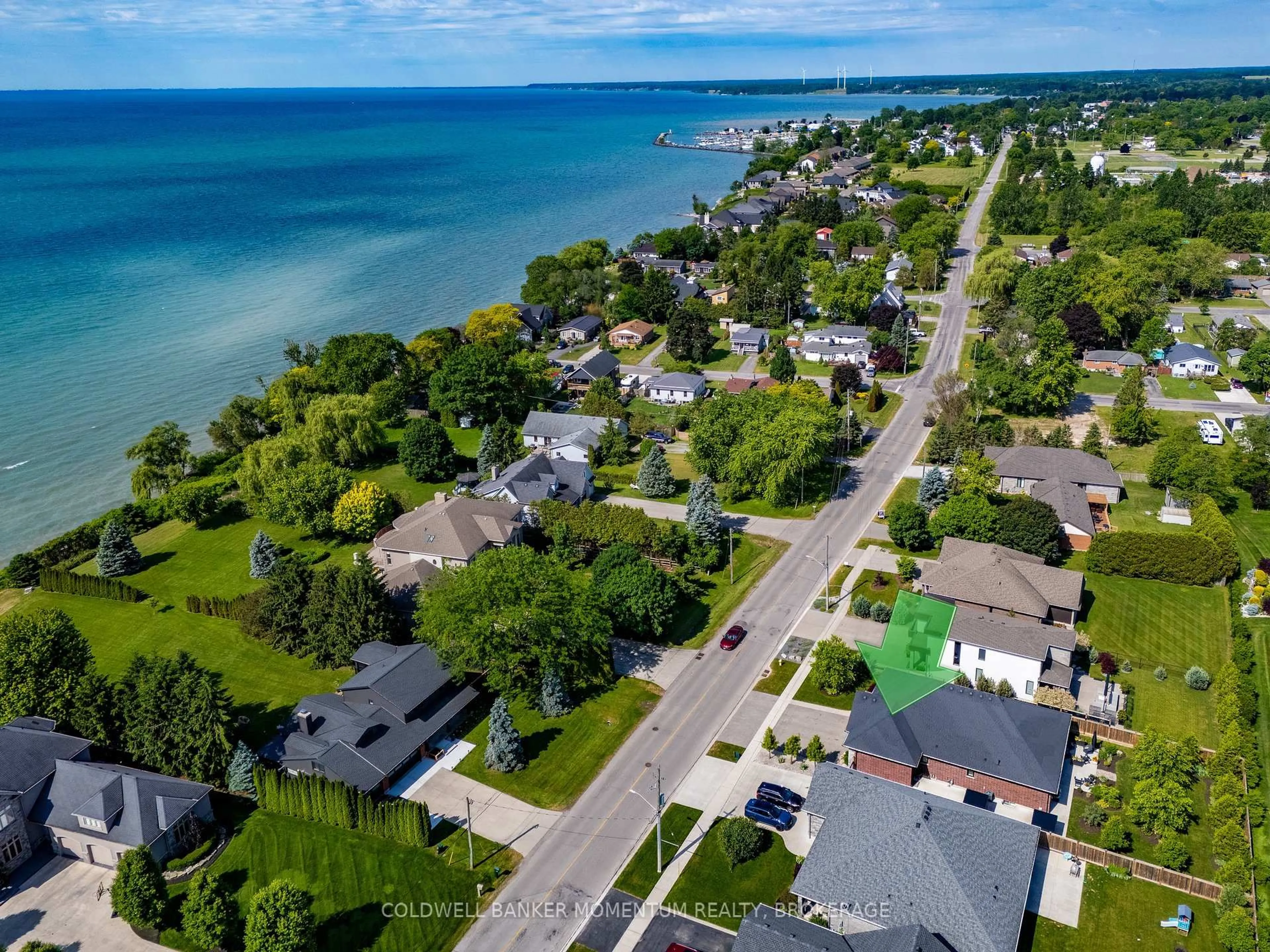 A pic from outside/outdoor area/front of a property/back of a property/a pic from drone, water/lake/river/ocean view for 139 New Lakeshore Rd, Norfolk Ontario N0A 1N3