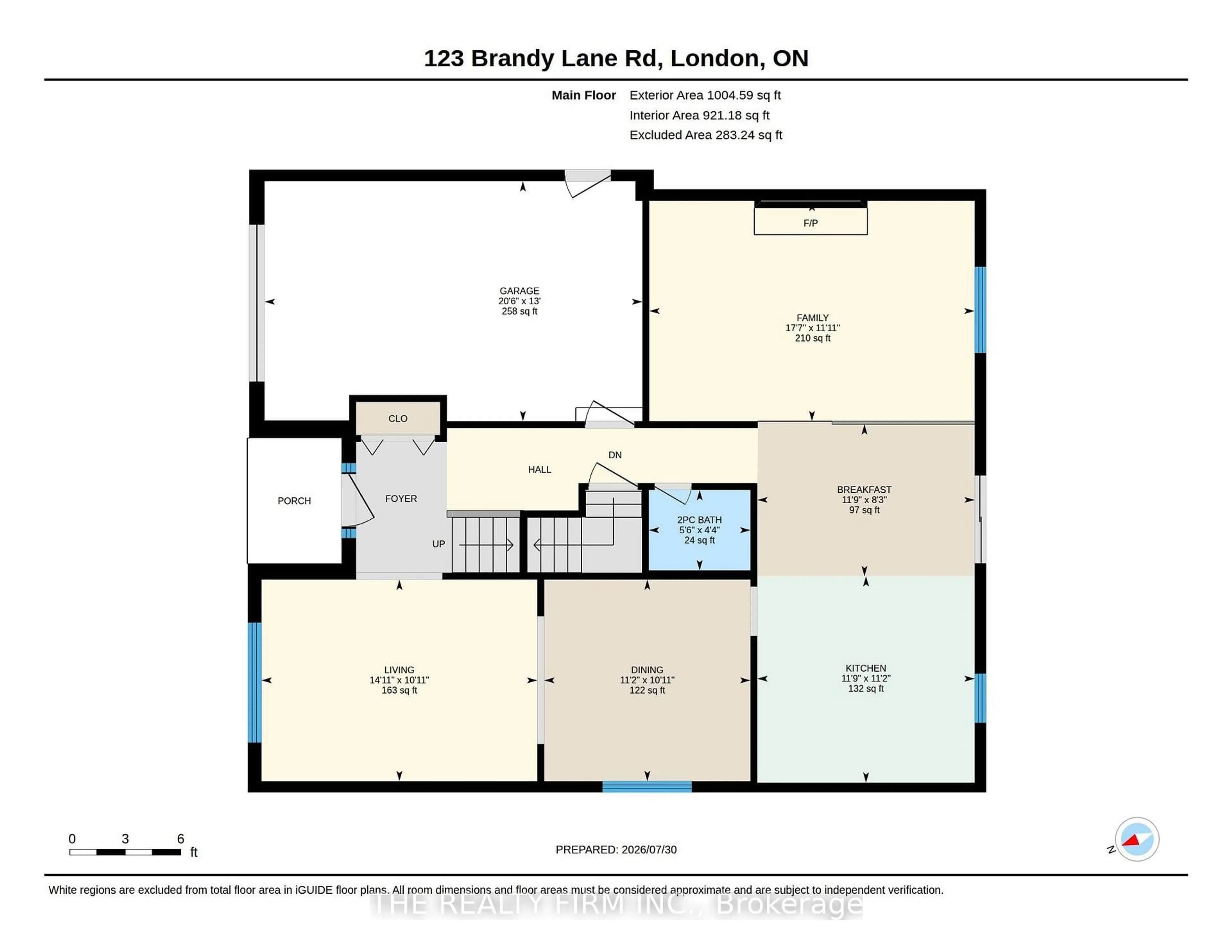Floor plan for 123 Brandy Lane Rd, London North Ontario N6G 4T1