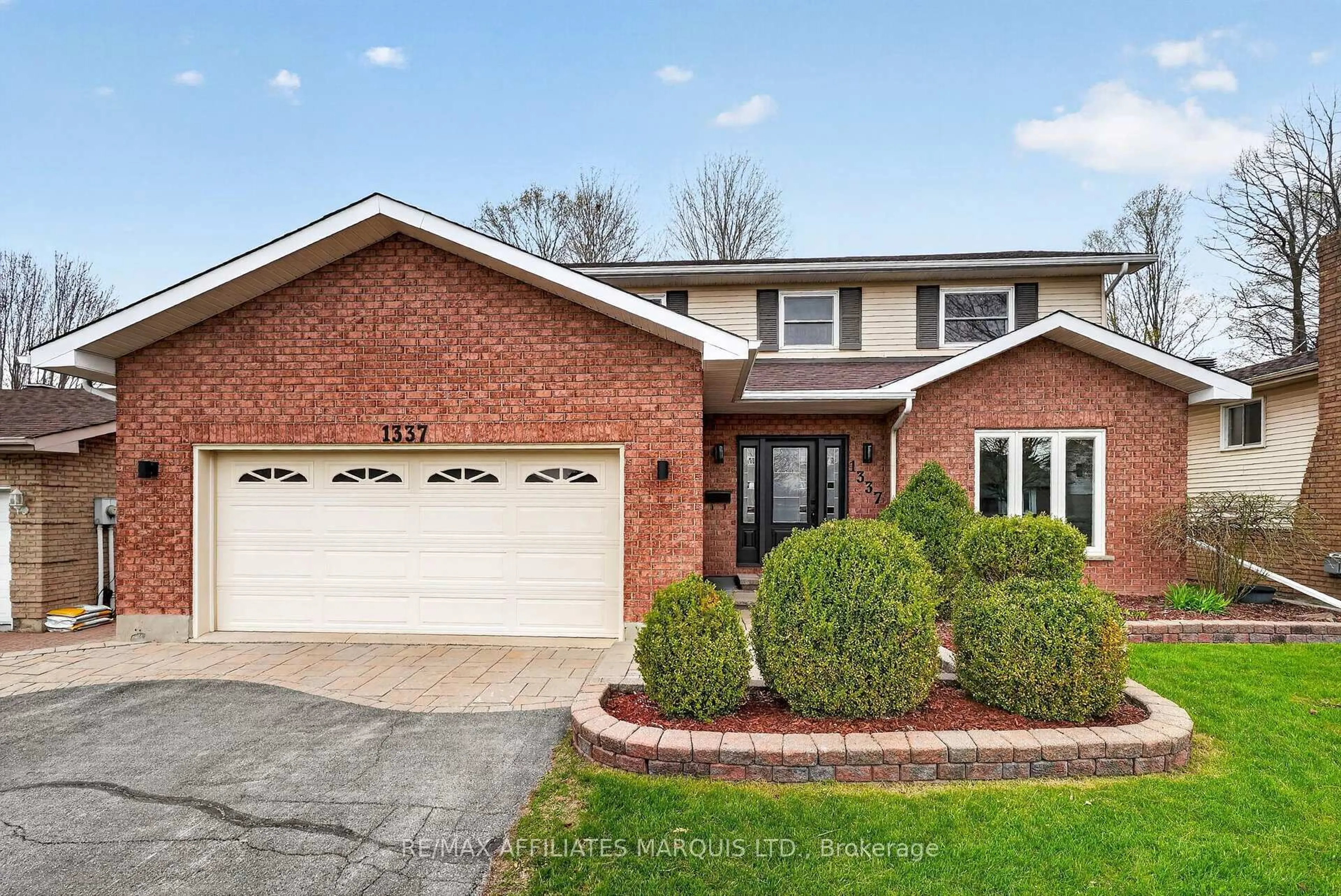 Home with brick exterior material, street for 1337 Patricia Pl, Cornwall Ontario K6H 6X9