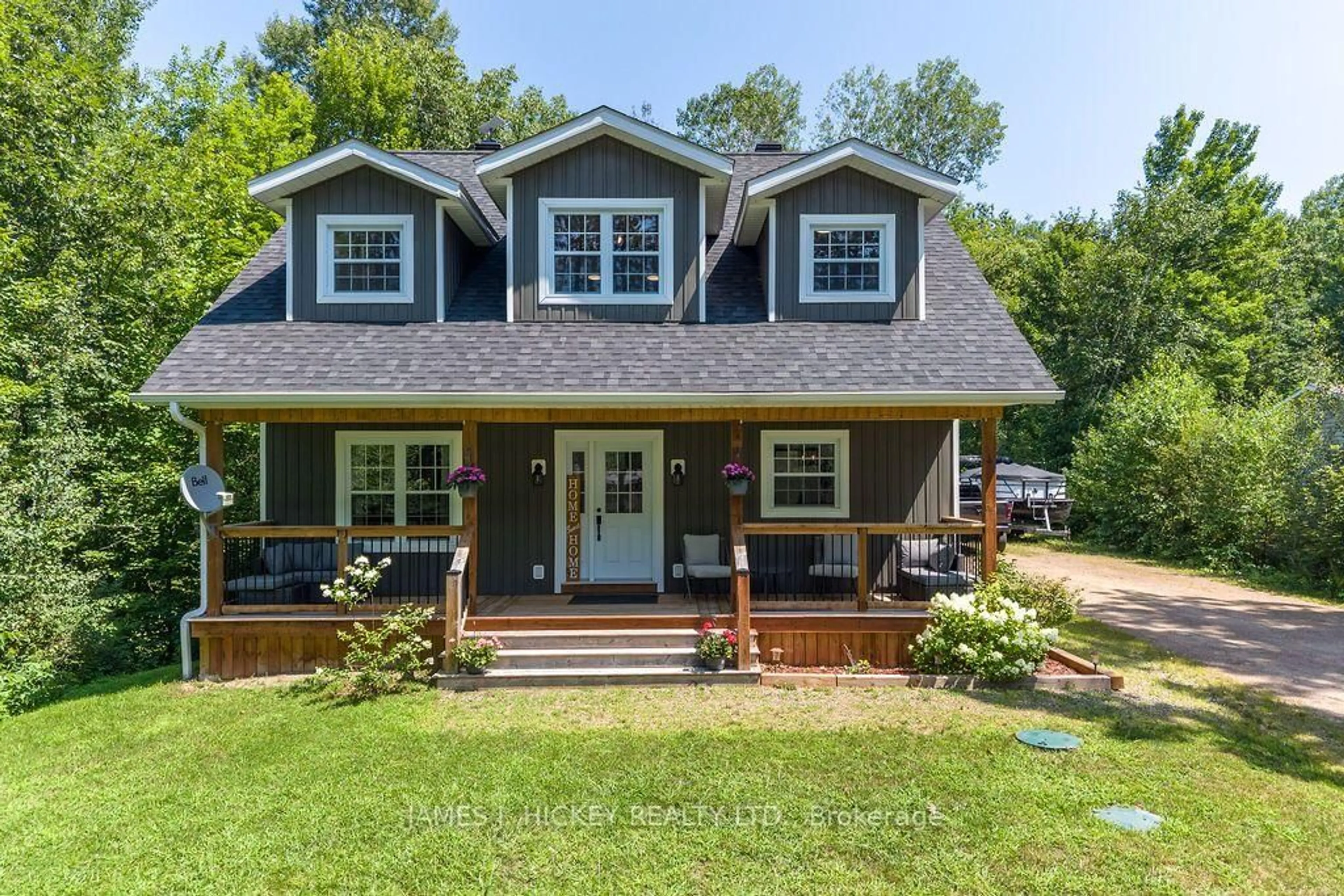 Home with vinyl exterior material, street for 160 Hunts Rd, Chalk River Ontario K0J 1J0