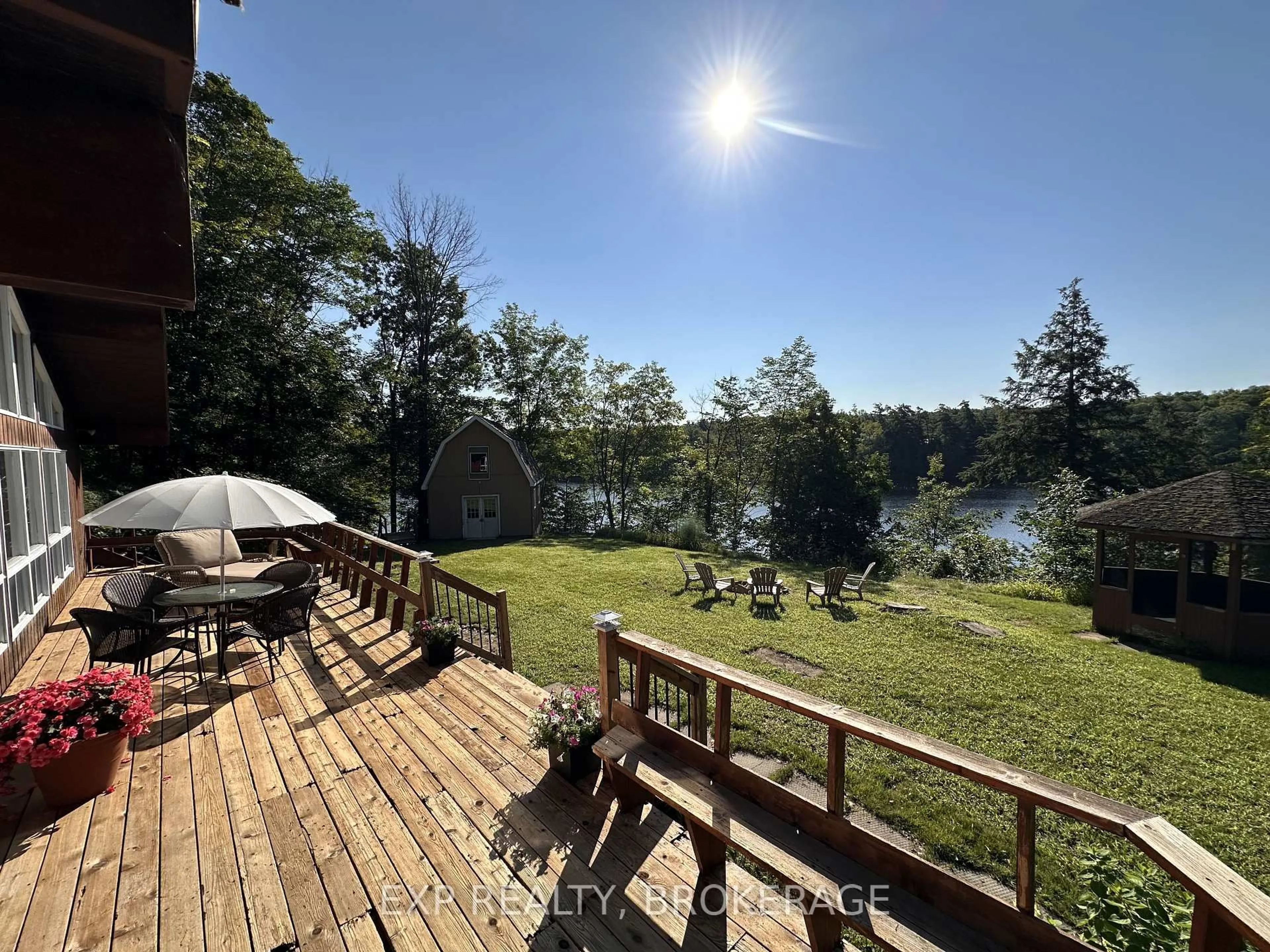 Patio, water/lake/river/ocean view for 2103 Hambly Lane, Hartington Ontario K0H 1W0