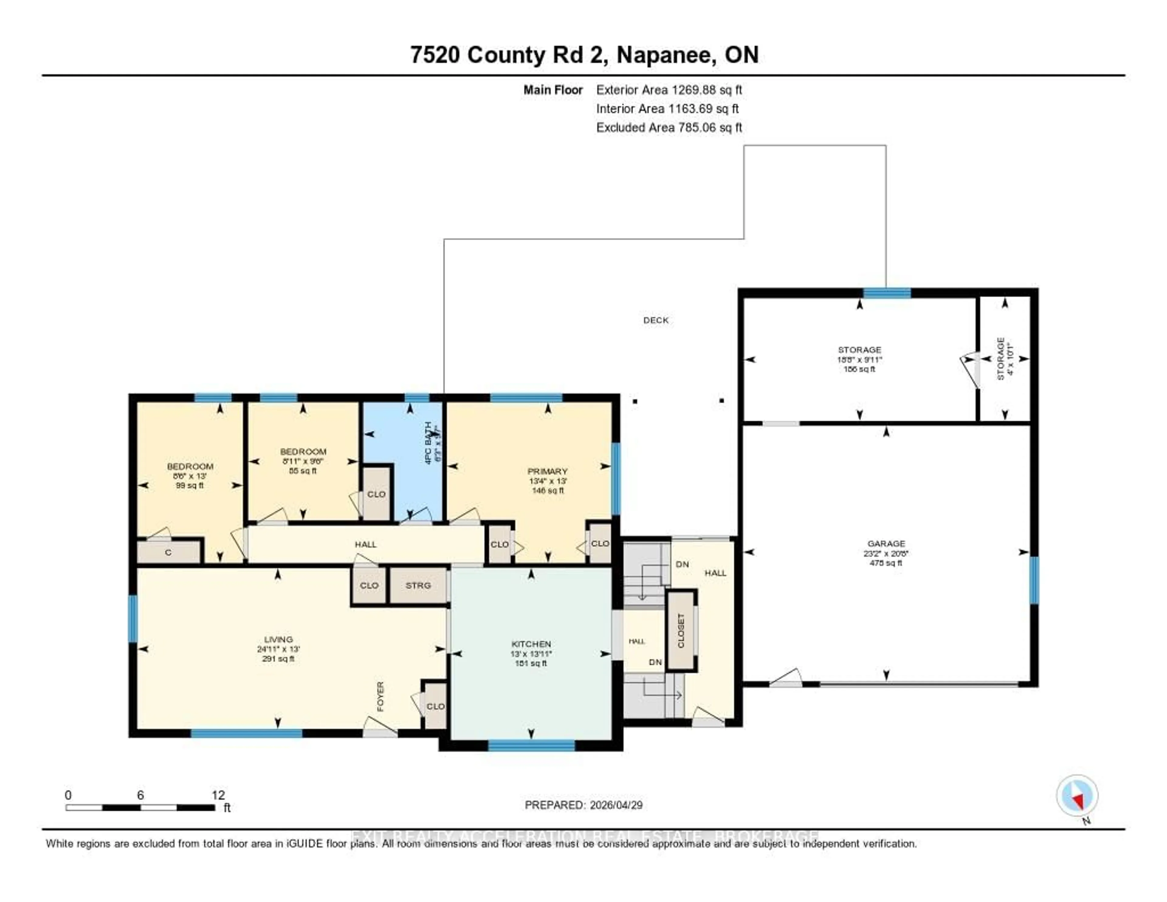 Floor plan for 7520 County Road 2, Napanee Ontario K7R 3K6