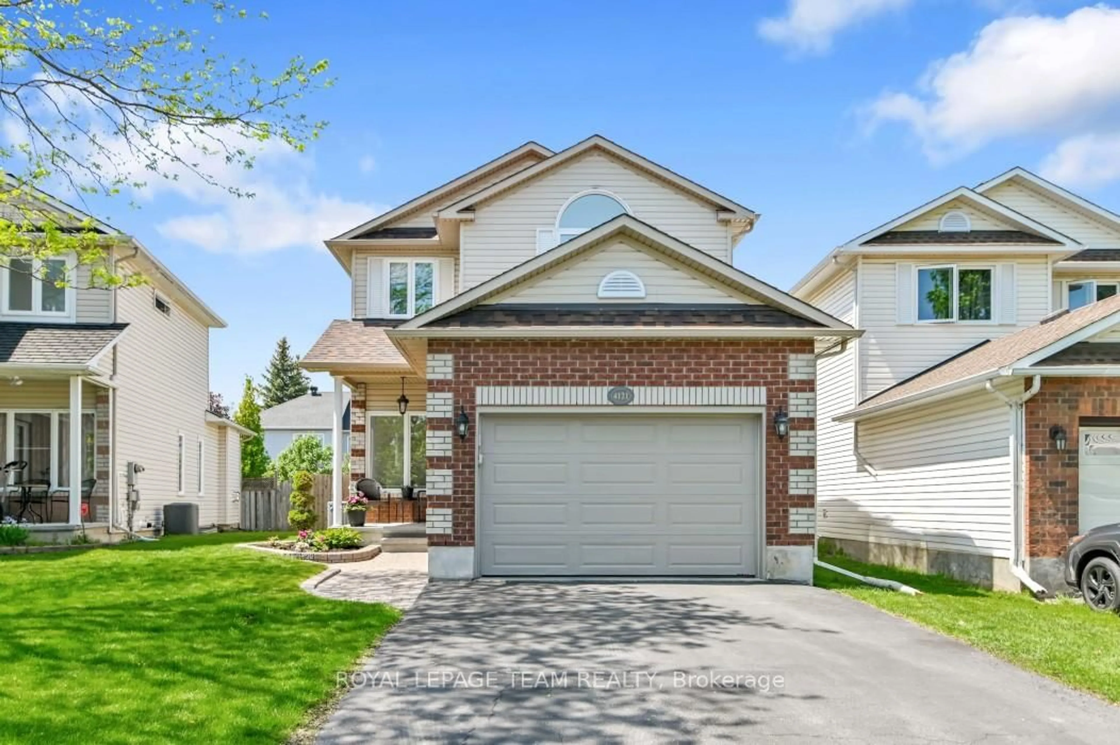 Home with brick exterior material, street for 4121 WOLFE POINT Way, Ottawa Ontario K1V 1P4