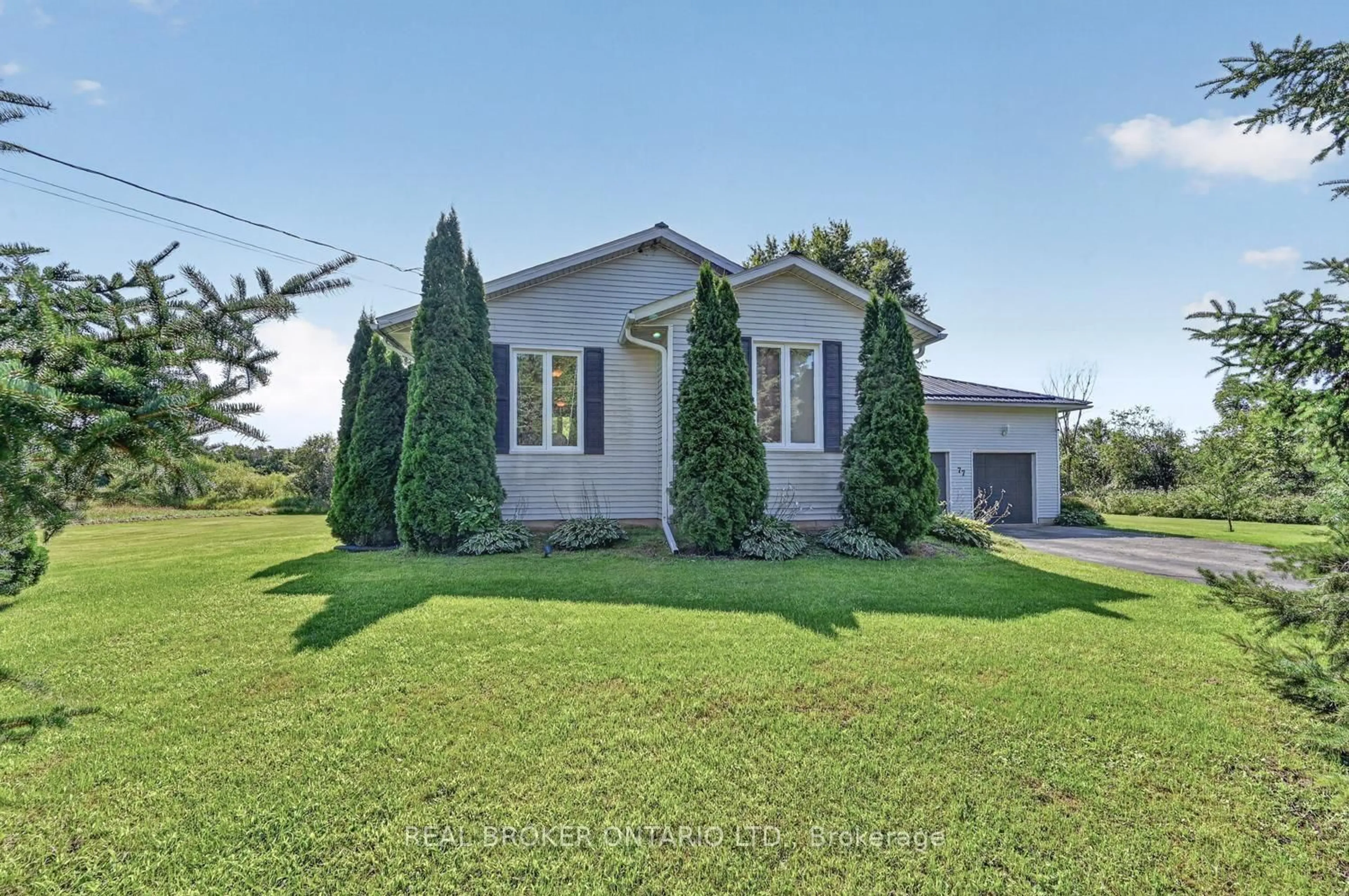 A pic from outside/outdoor area/front of a property/back of a property/a pic from drone, street for 77 Hard Island Rd, Athens Ontario K0E 1B0