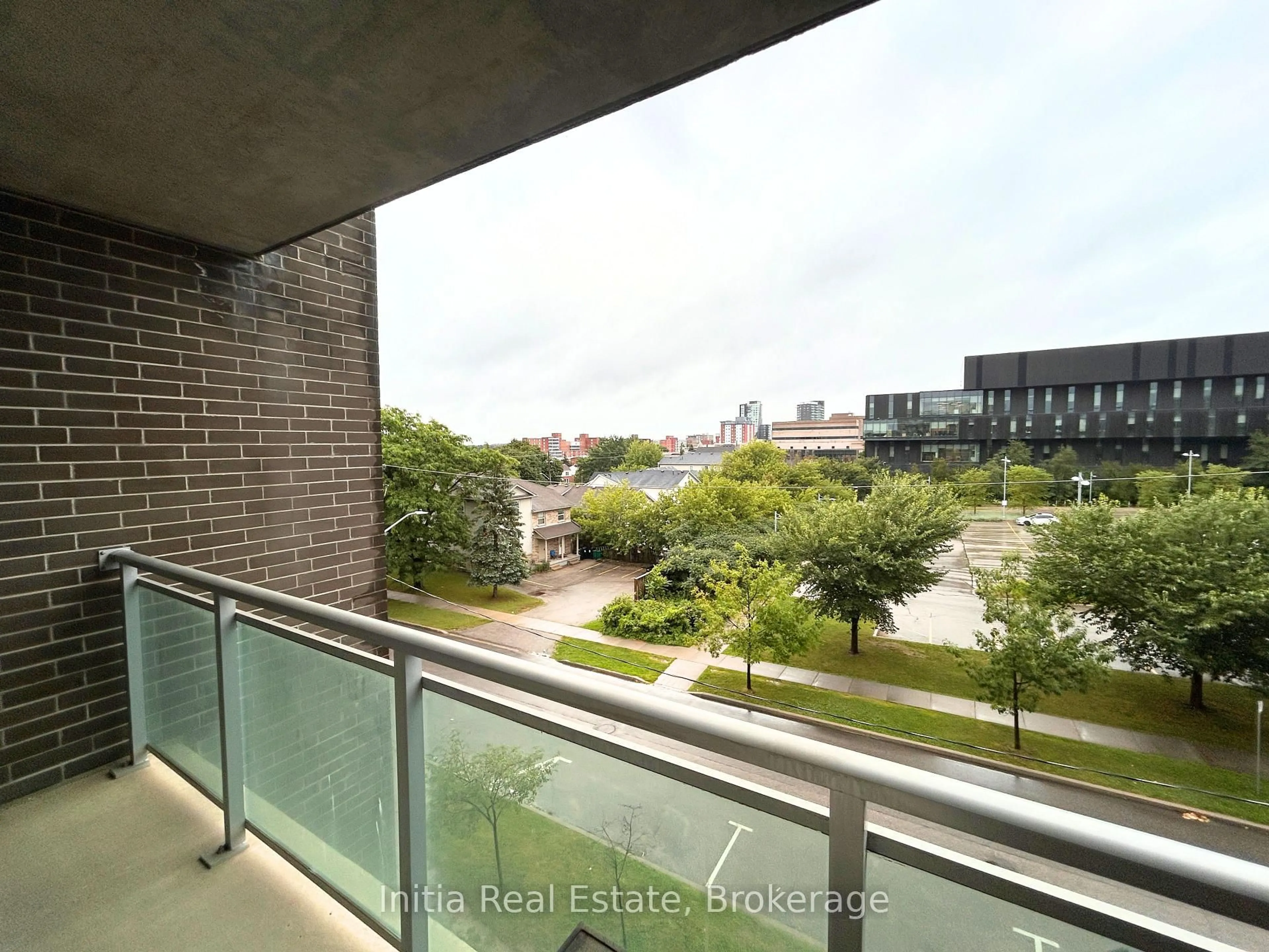 Balcony in the apartment, city buildings view from balcony for 62 Balsam St #B303, Waterloo Ontario N2L 3H2