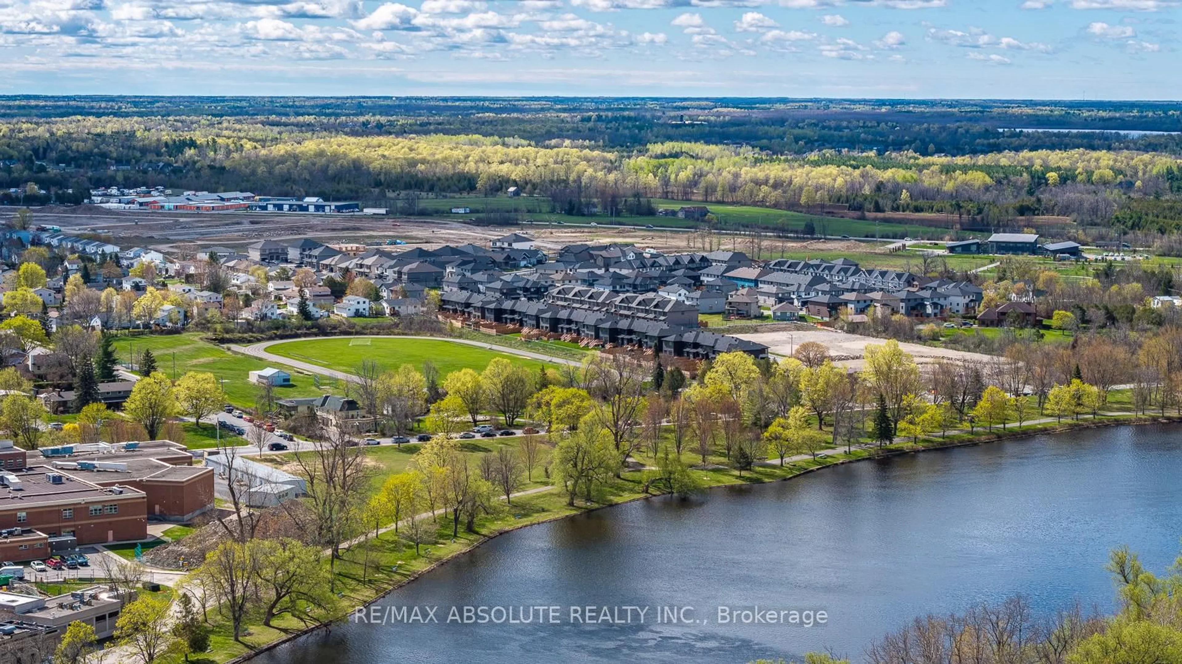 A pic from outside/outdoor area/front of a property/back of a property/a pic from drone, water/lake/river/ocean view for 75 O'Donovan Dr, Carleton Place Ontario K7C 0S2