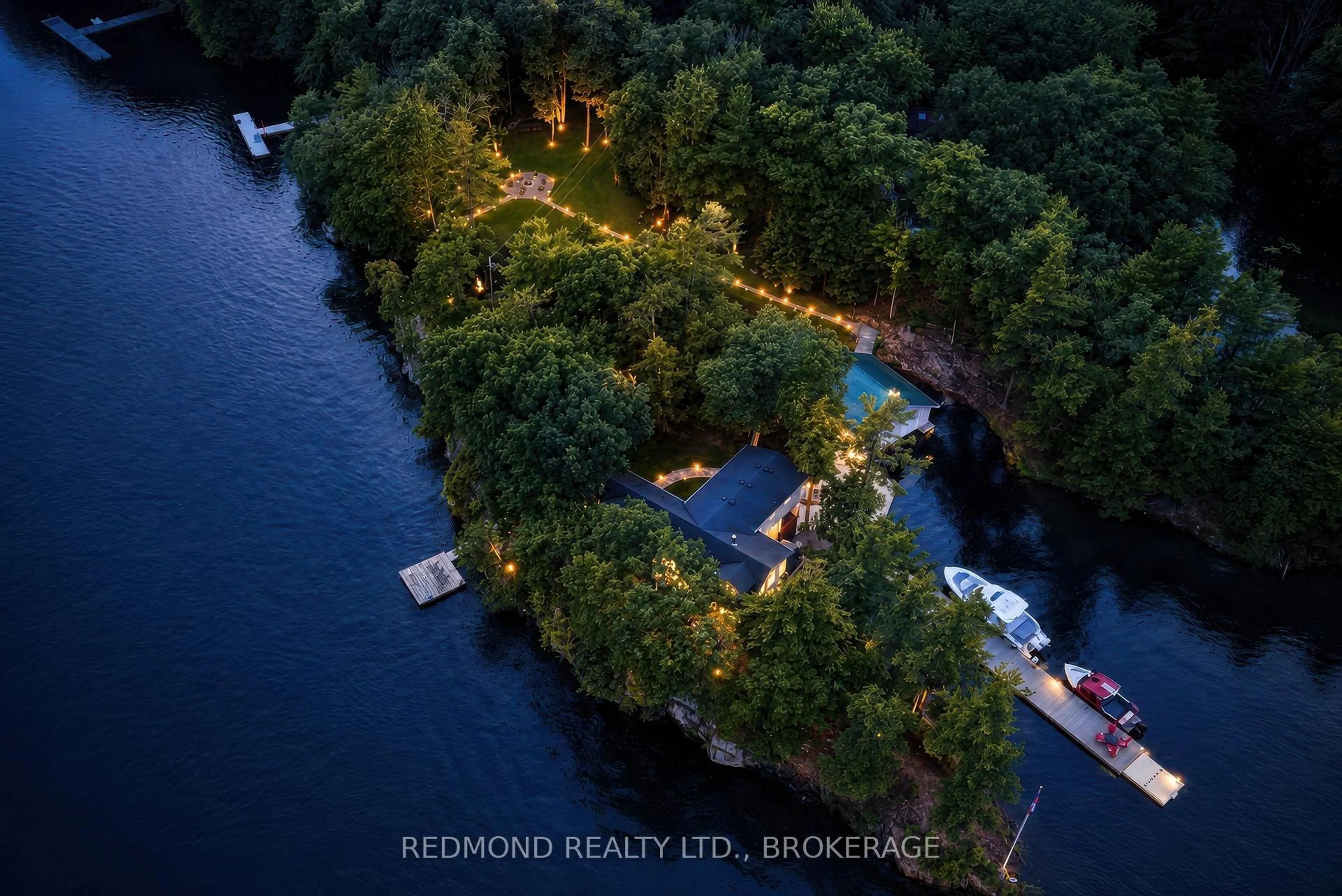 A pic from outside/outdoor area/front of a property/back of a property/a pic from drone, water/lake/river/ocean view for 245 Wallace Island, Leeds and the Thousand Islands Ontario K0E 1L0