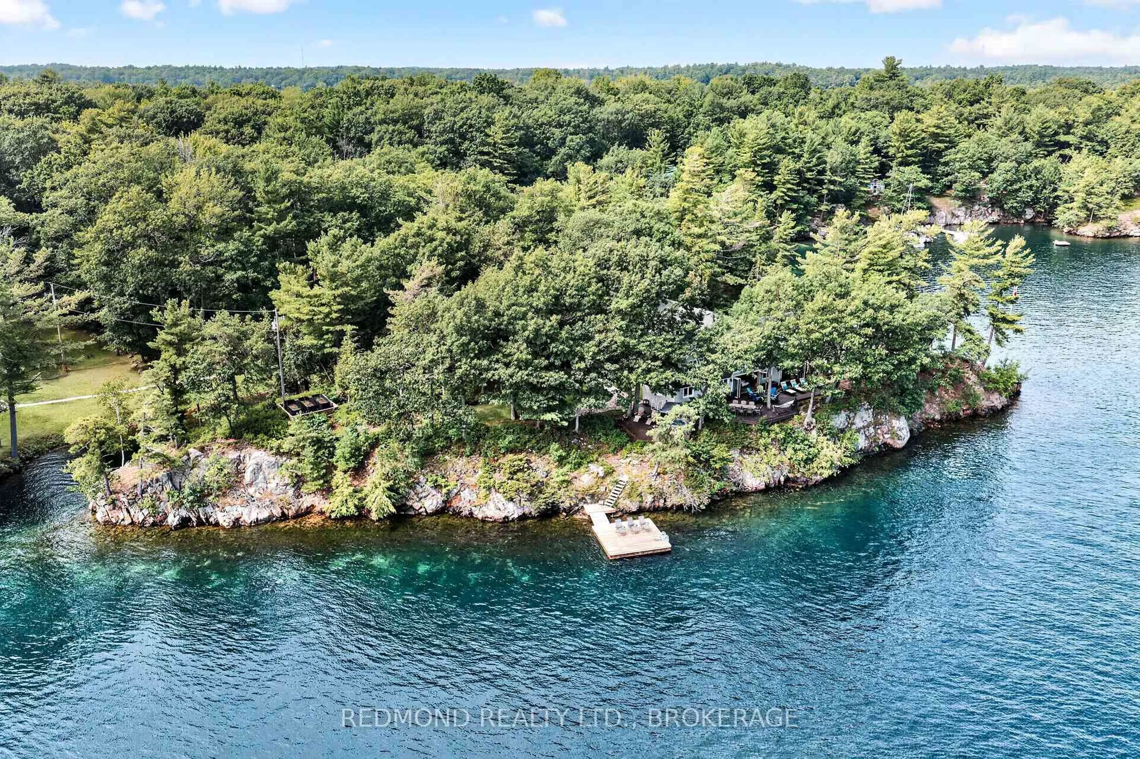 A pic from outside/outdoor area/front of a property/back of a property/a pic from drone, water/lake/river/ocean view for 245 Wallace Island, Leeds and the Thousand Islands Ontario K0E 1L0