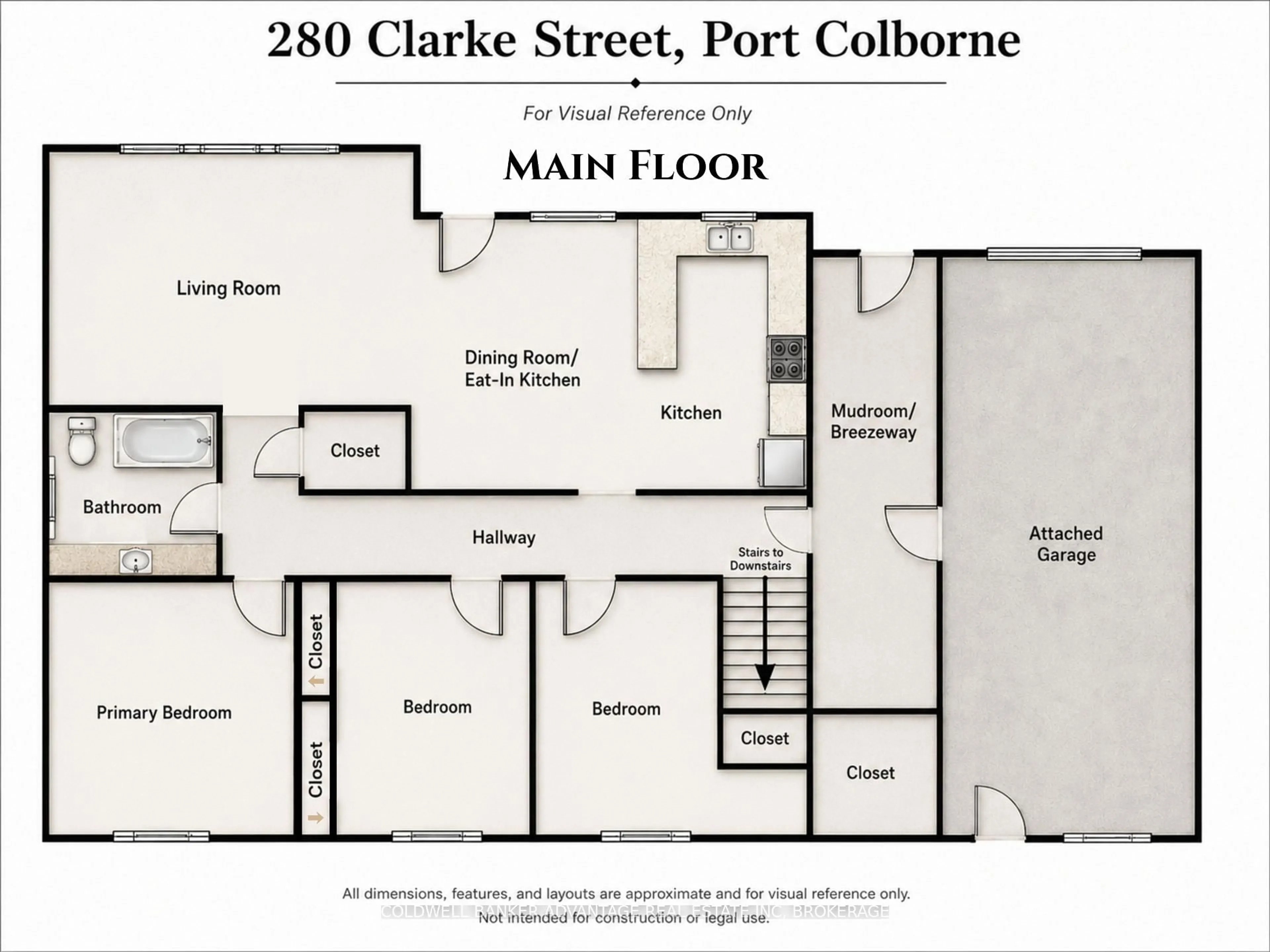 Floor plan for 280 Clarke St, Port Colborne Ontario L3K 2G5