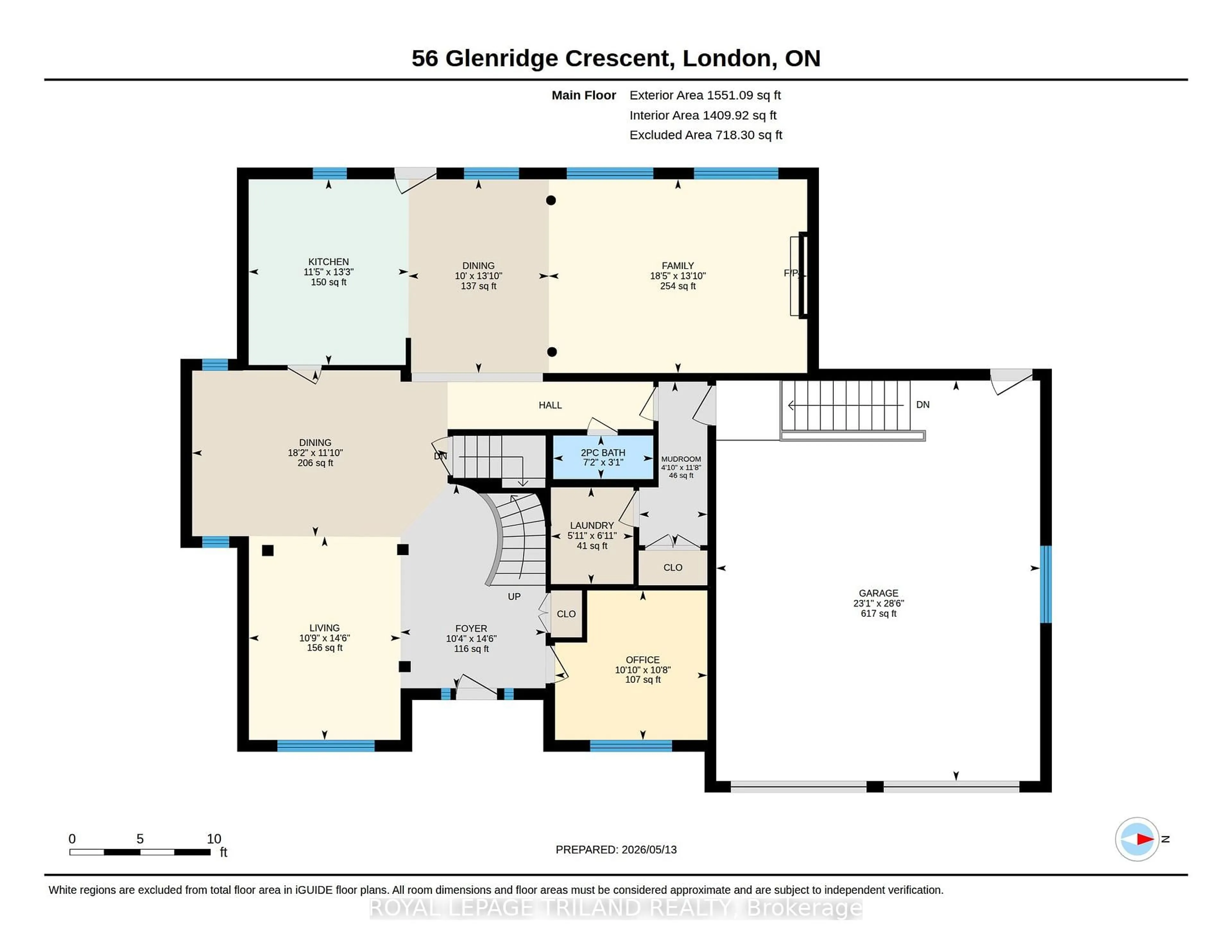 Floor plan for 56 Glenridge Cres, London North Ontario N6G 4W6