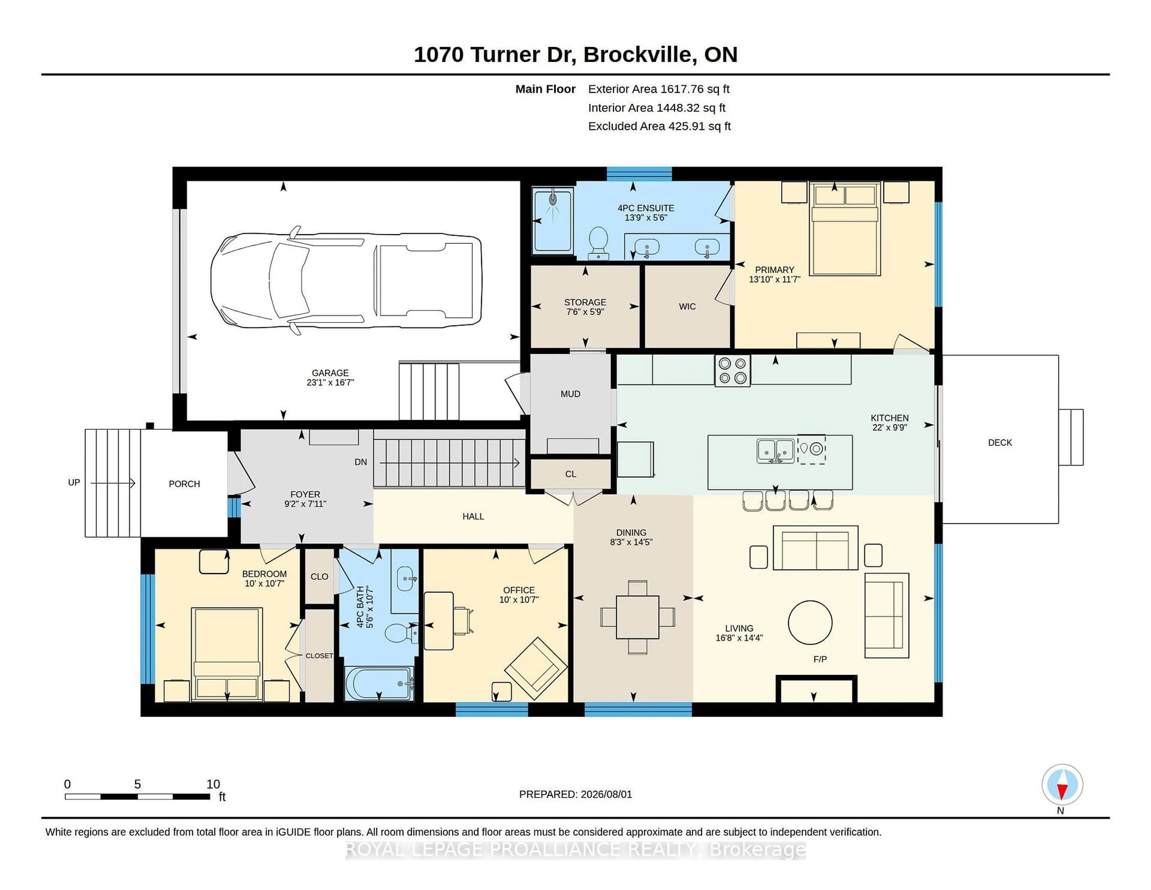 Floor plan for 1070 Turner Dr, Brockville Ontario K6V 0G8