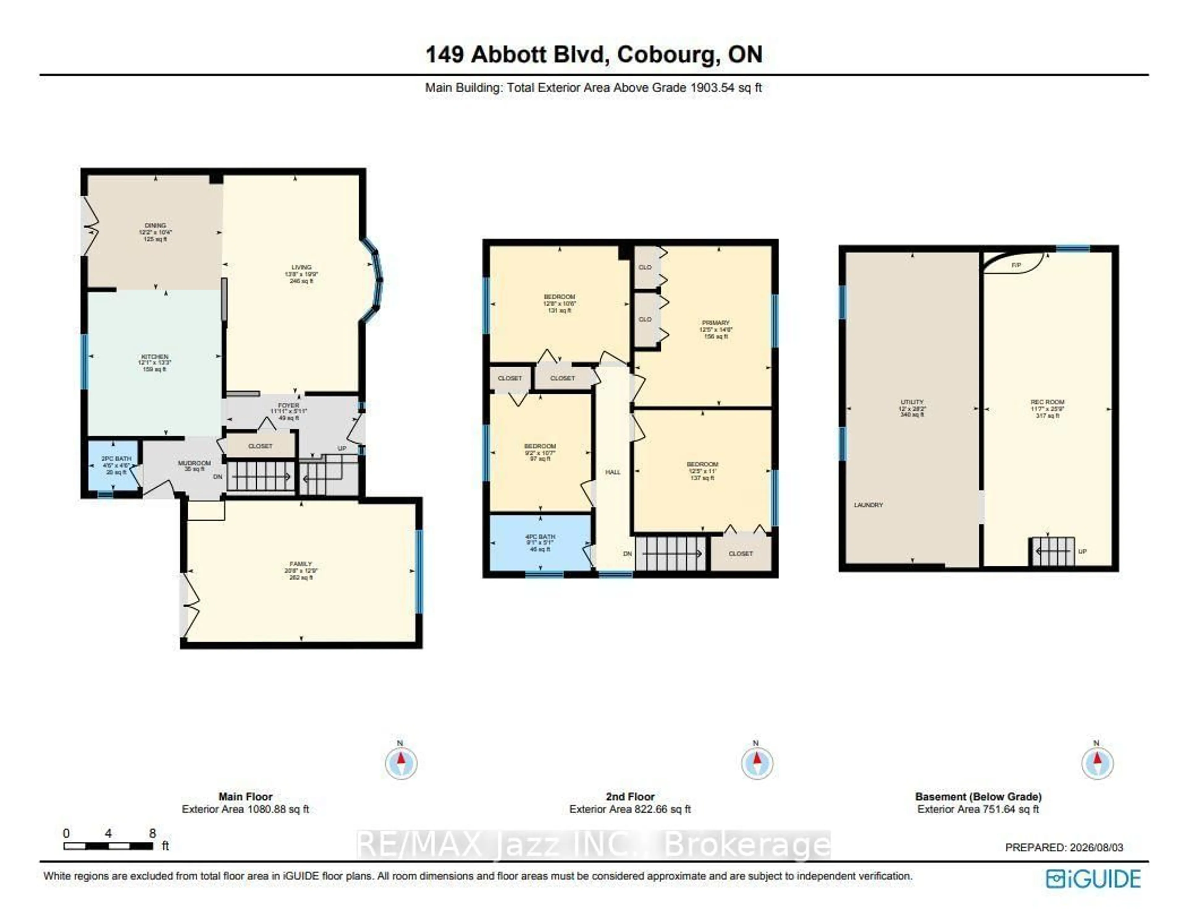 Floor plan for 149 Abbott Blvd, Cobourg Ontario K9A 4E5
