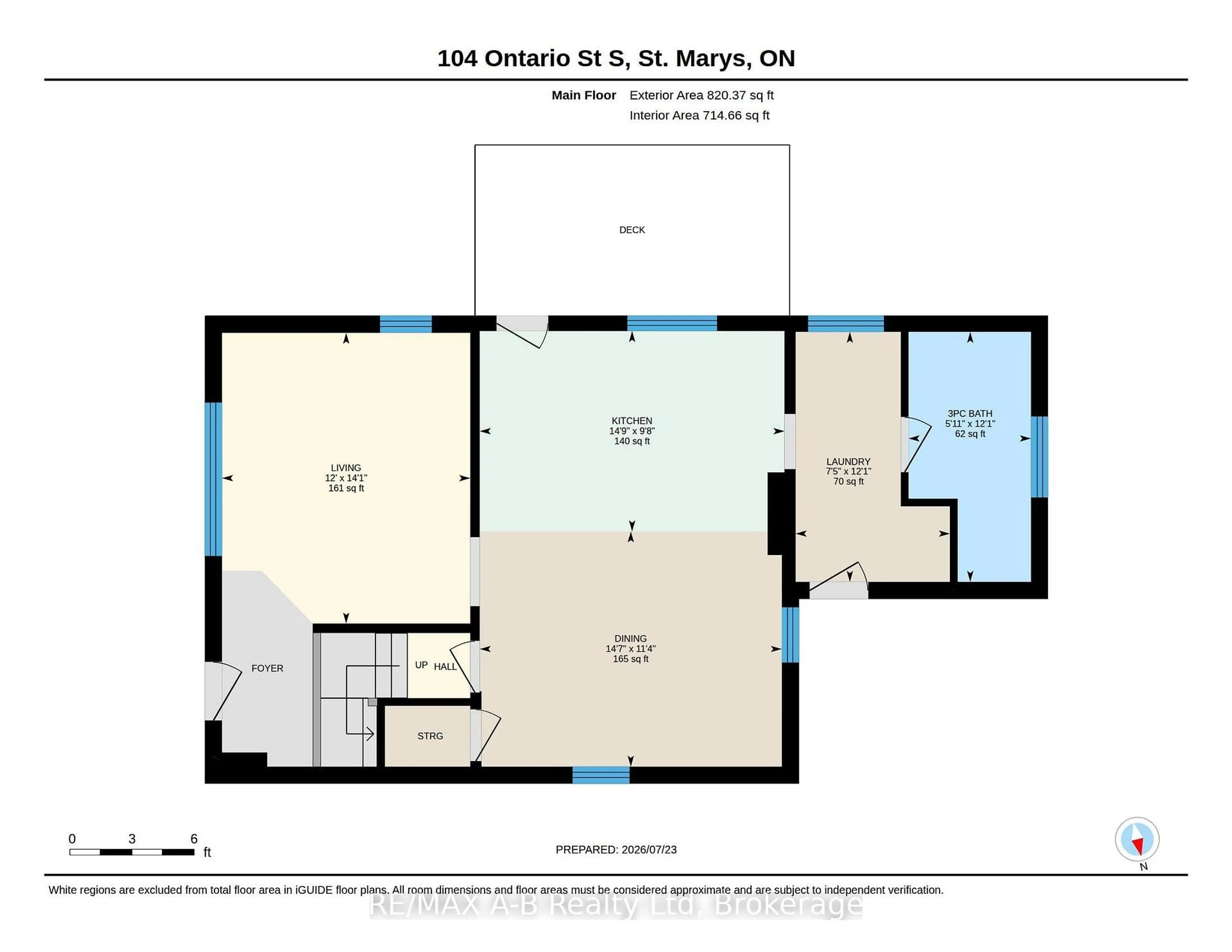 Floor plan for 104 Ontario St, St. Marys Ontario N4X 1C2