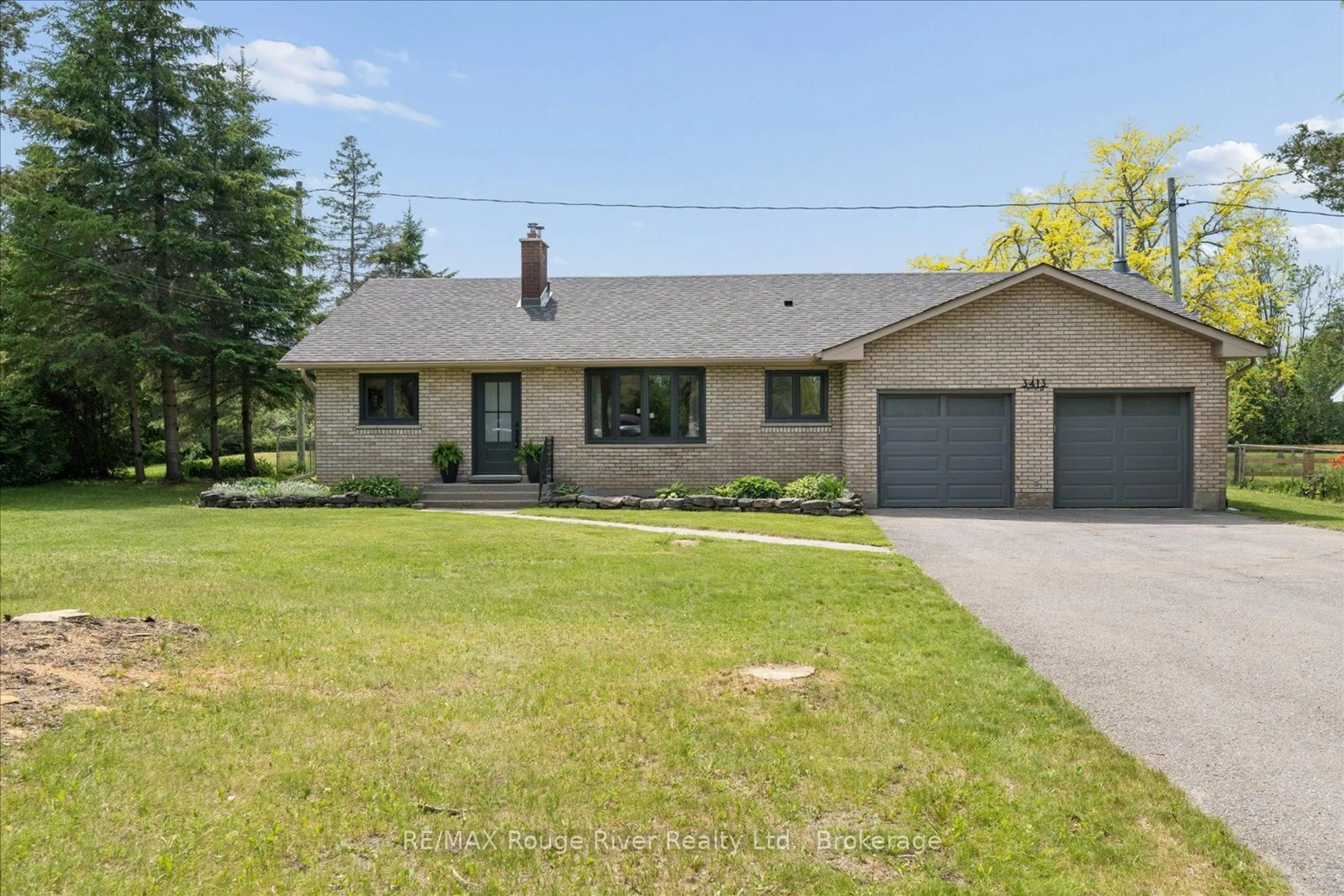 A pic from outside/outdoor area/front of a property/back of a property/a pic from drone, street for 3413 County Rd 36, Kawartha Lakes Ontario K0M 1A0